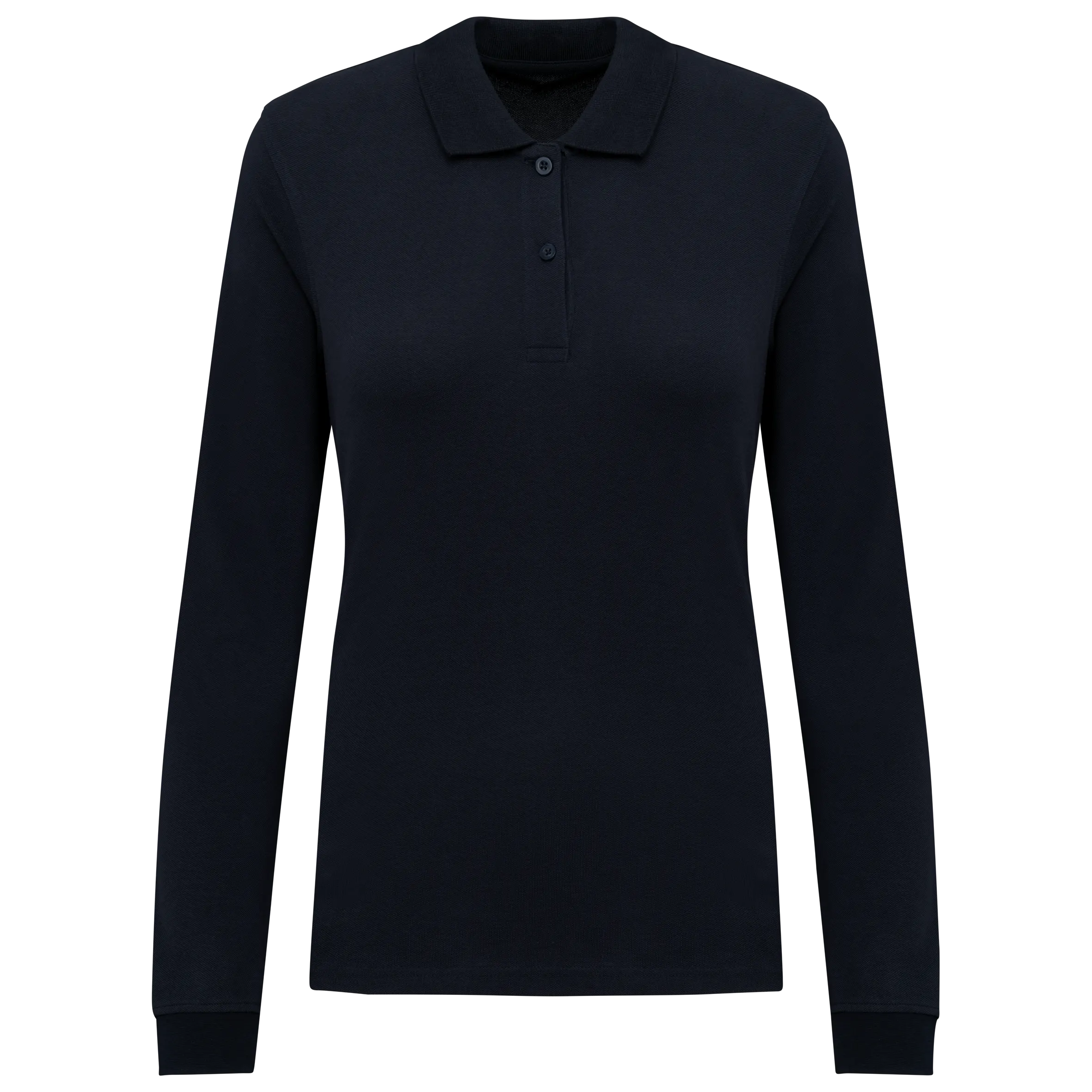 Polo de punto piqué manga larga Bio180 mujer
