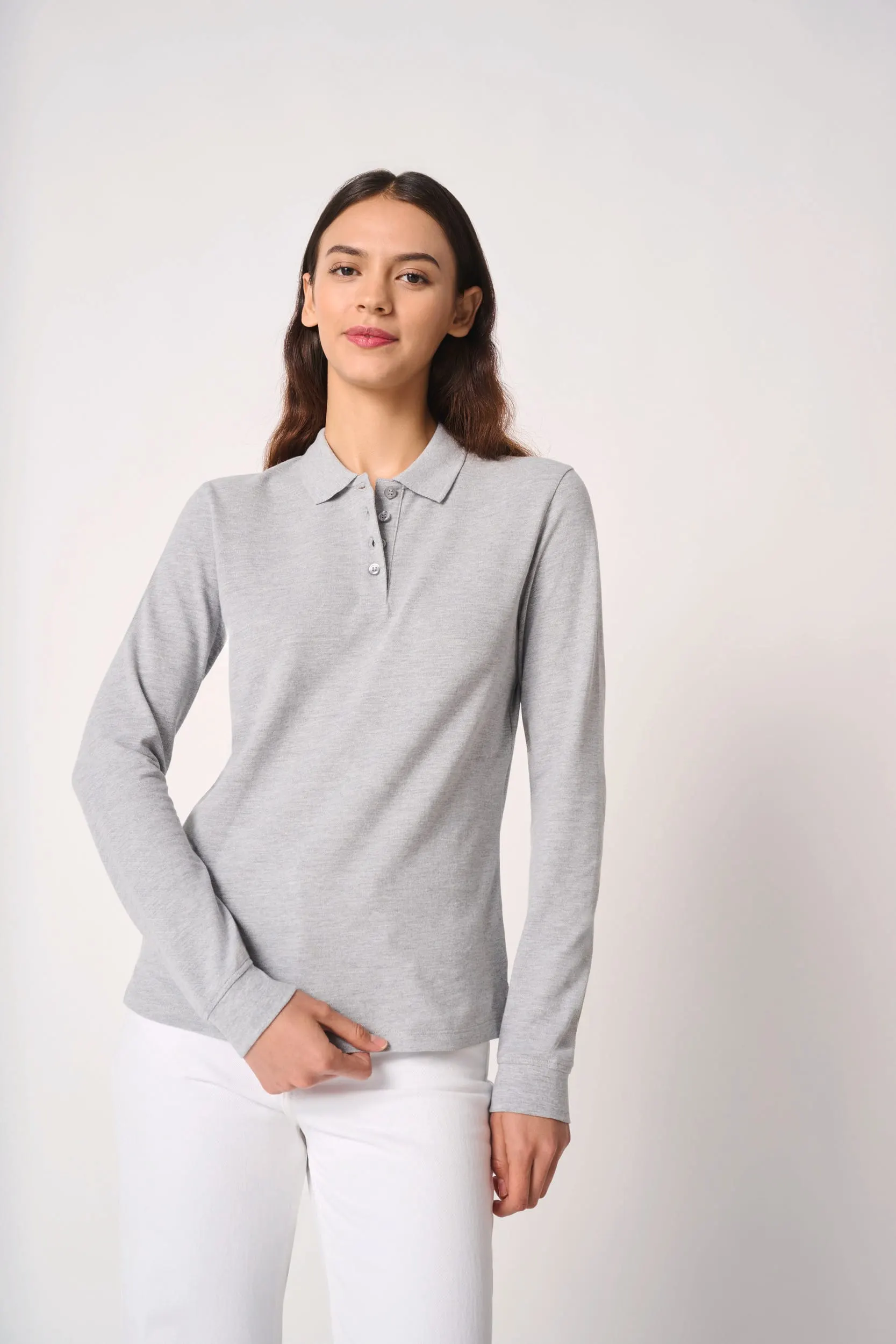 Polo punto piqué LSL mujer