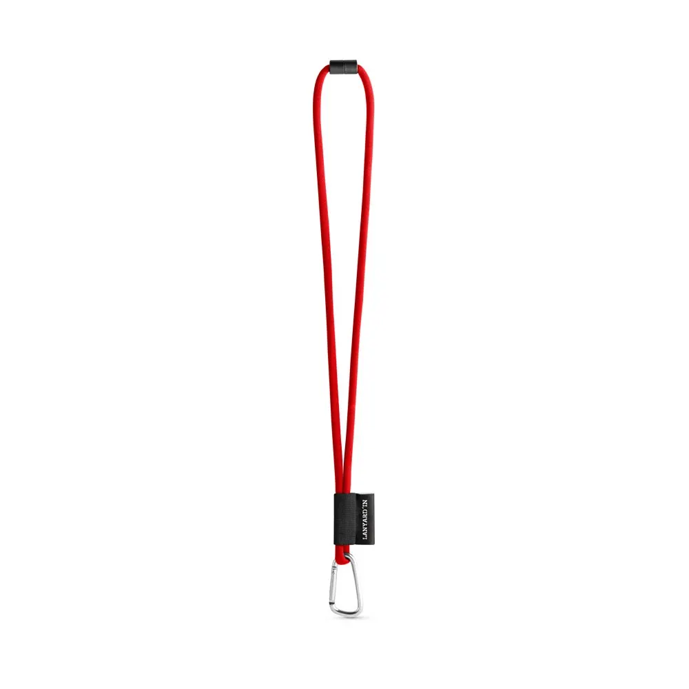 75089. SET Lanyard TUBE Long (Ø 7 mm) con mosquetón en forma de D de 55 mm y cierre de seguridad de Ø 7 mm