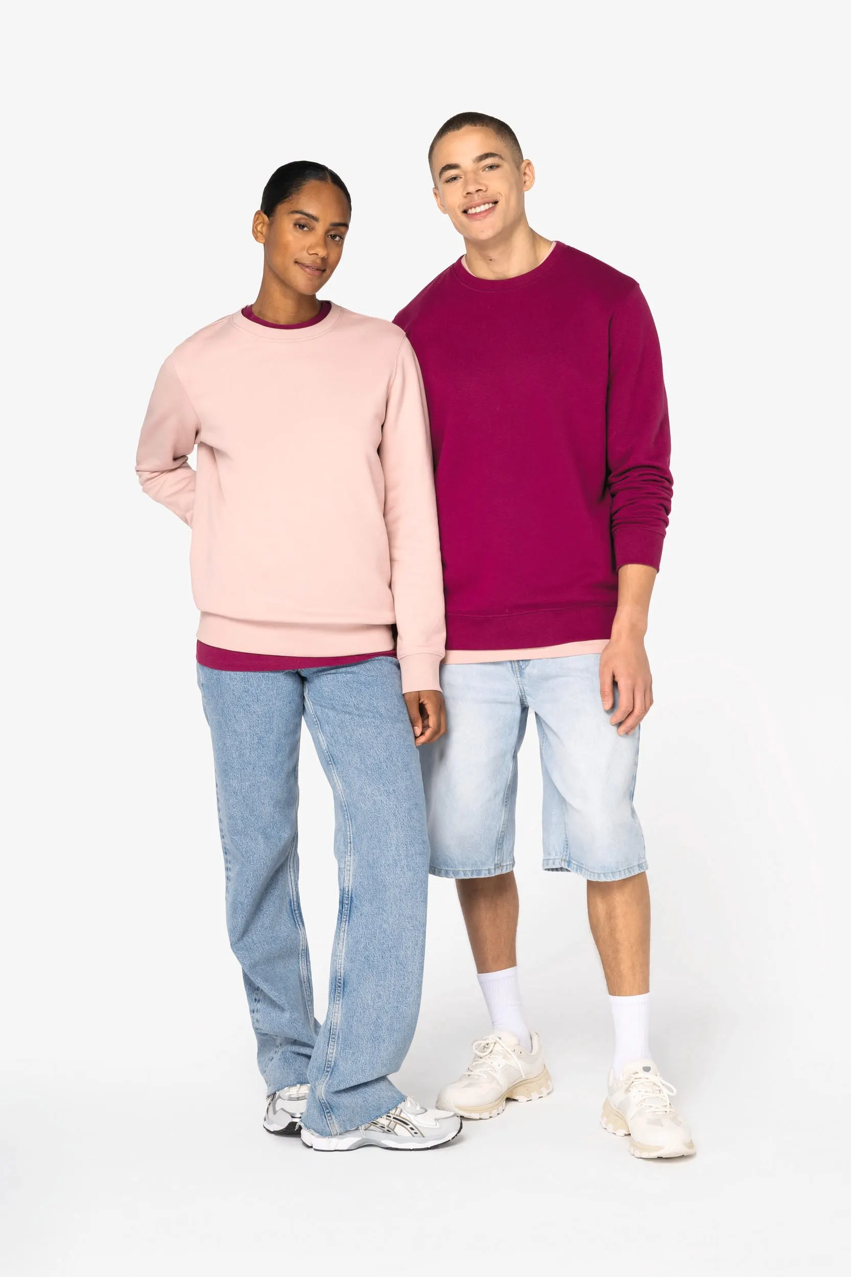 Sudadera  ecorresponsable de cuello redondo unisex