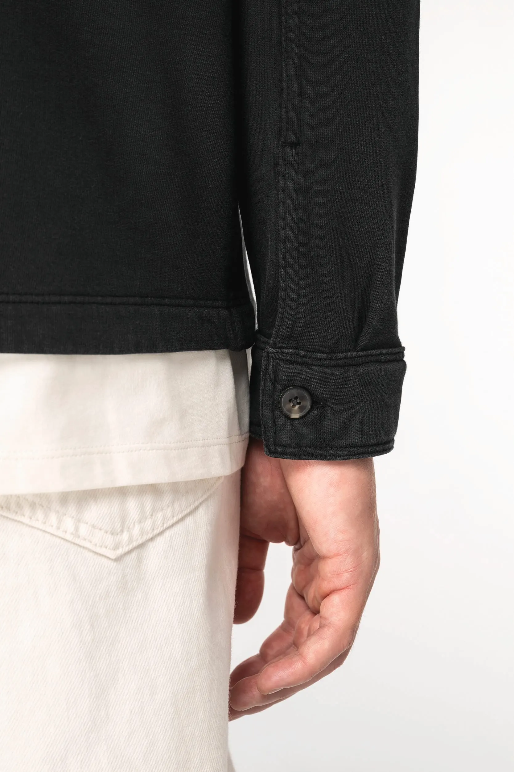 Sobrecamisa ecorresponsable efecto lavado de felpa perchada hombre
