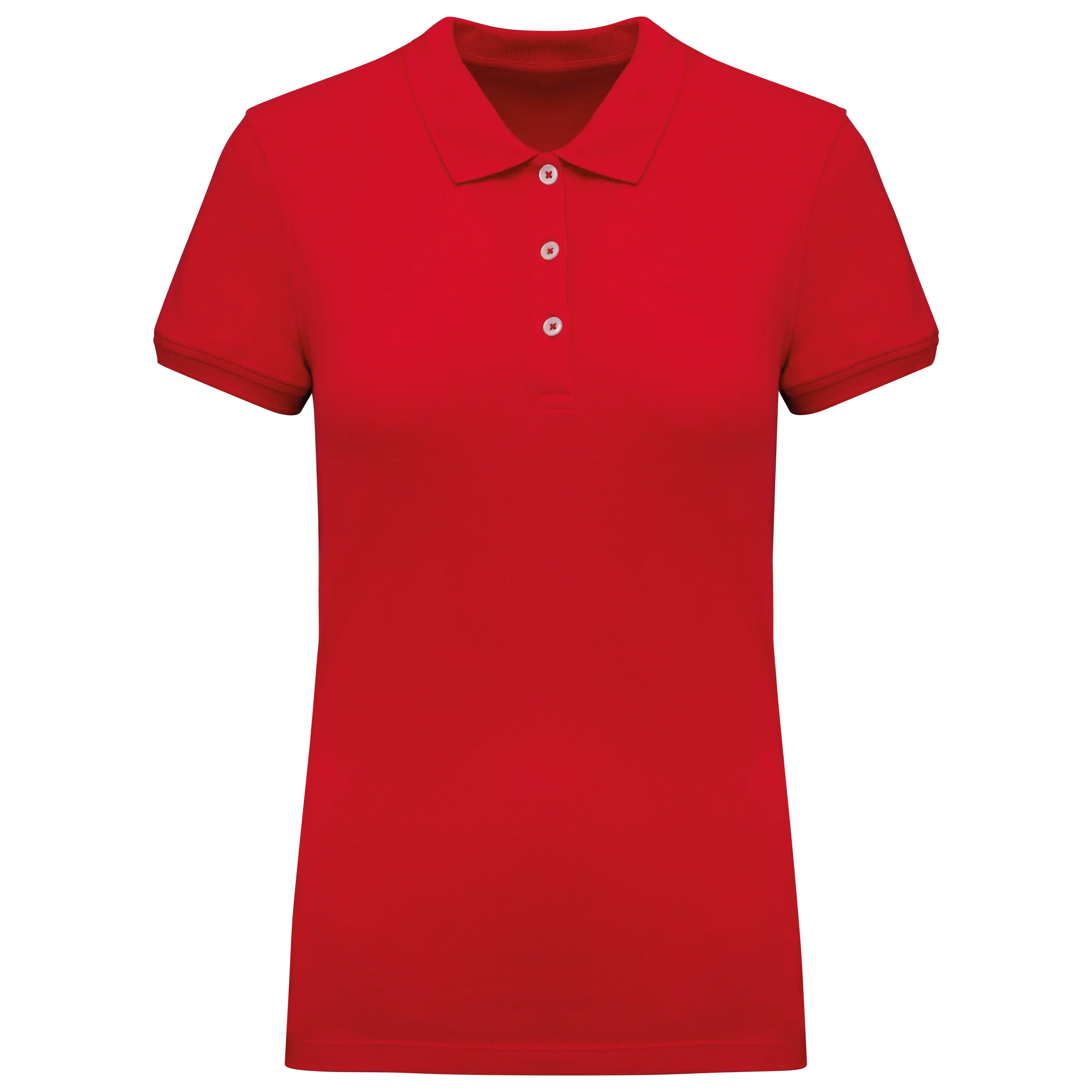Polo de punto piqué manga corta mujer