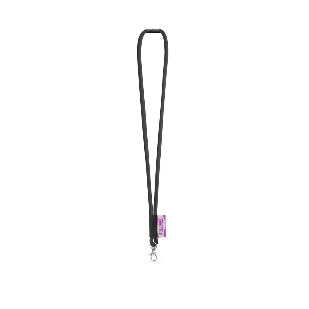 WISBECH. SET Lanyard TUBE Long (Ø 7 mm) con mosquetón de gatillo de 9 mm y cierre de seguridad de Ø 7 mm