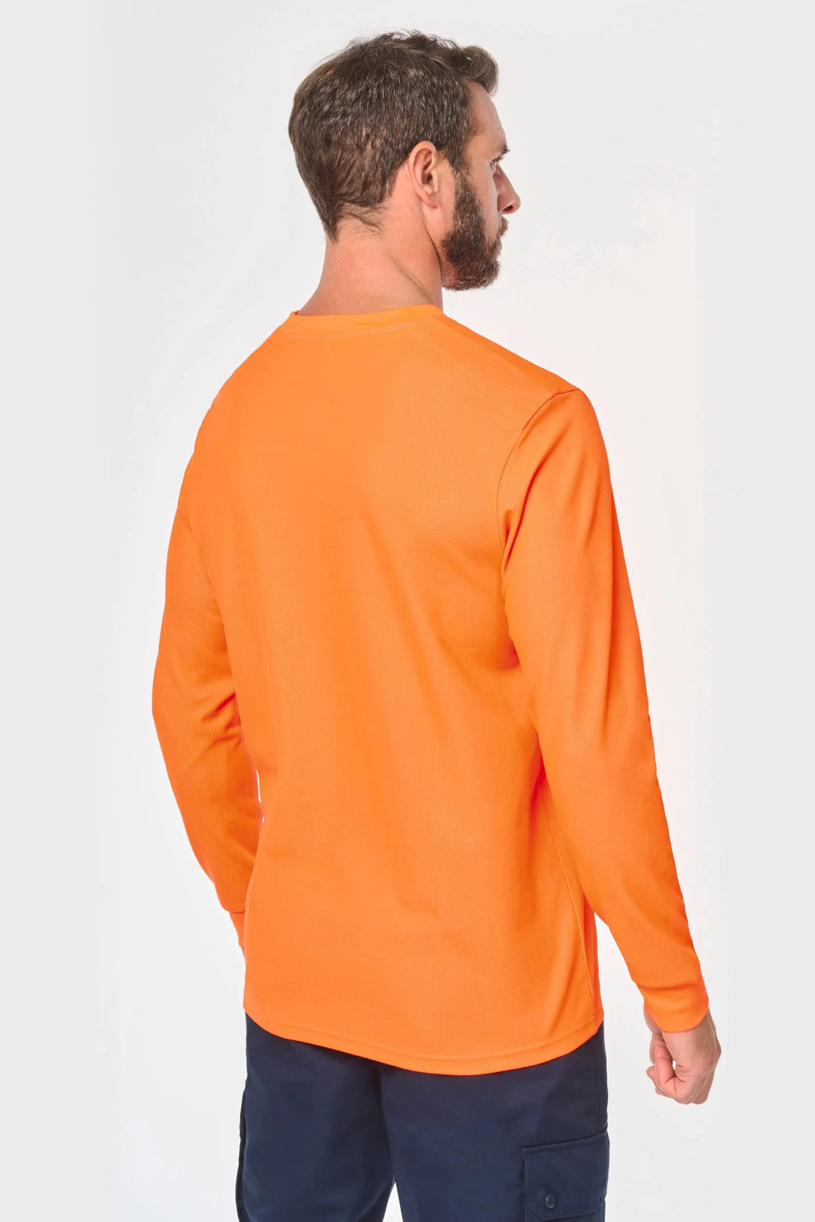 Camiseta ecorresponsable manga larga algodón/poliéster unisex