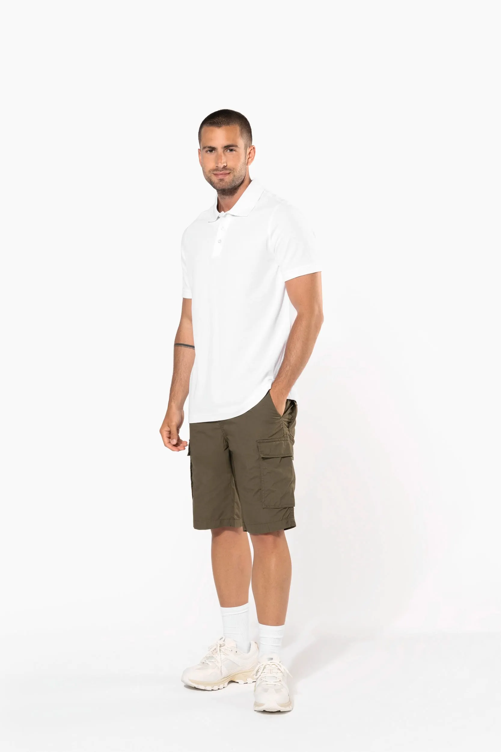 Bermuda ligera multibolsillos para hombre