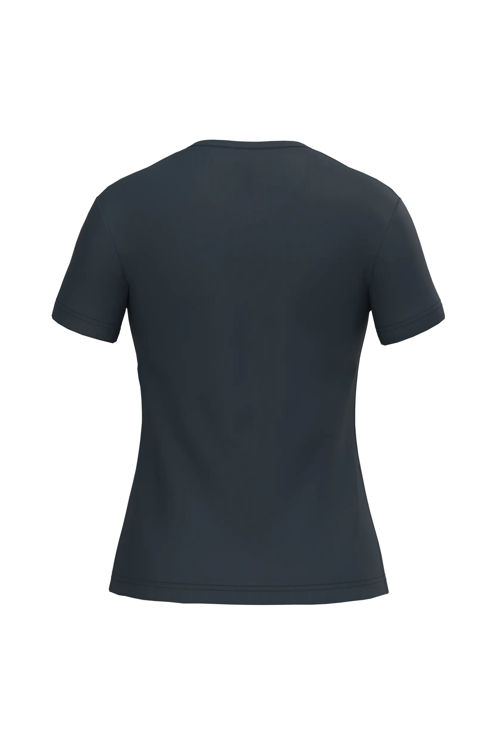 Camiseta de manga cota y cuello de pico mujer