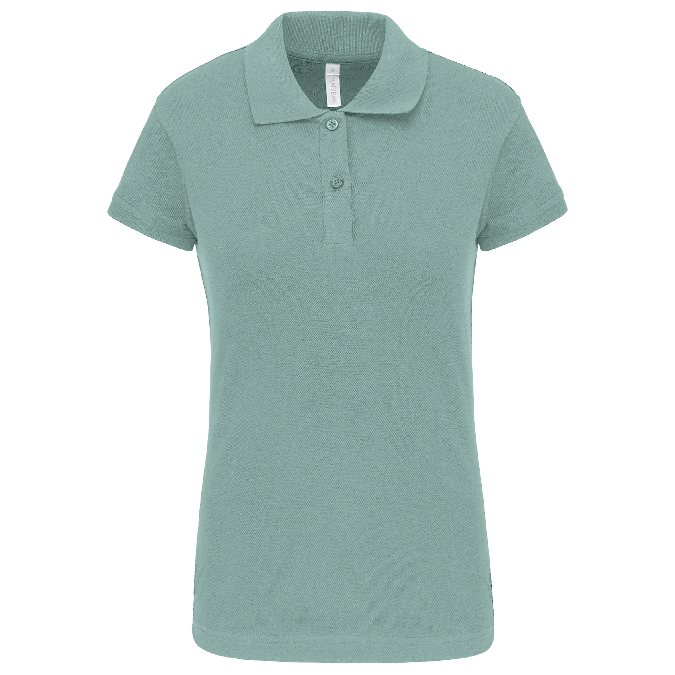 Polo de punto piqué manga corta mujer
