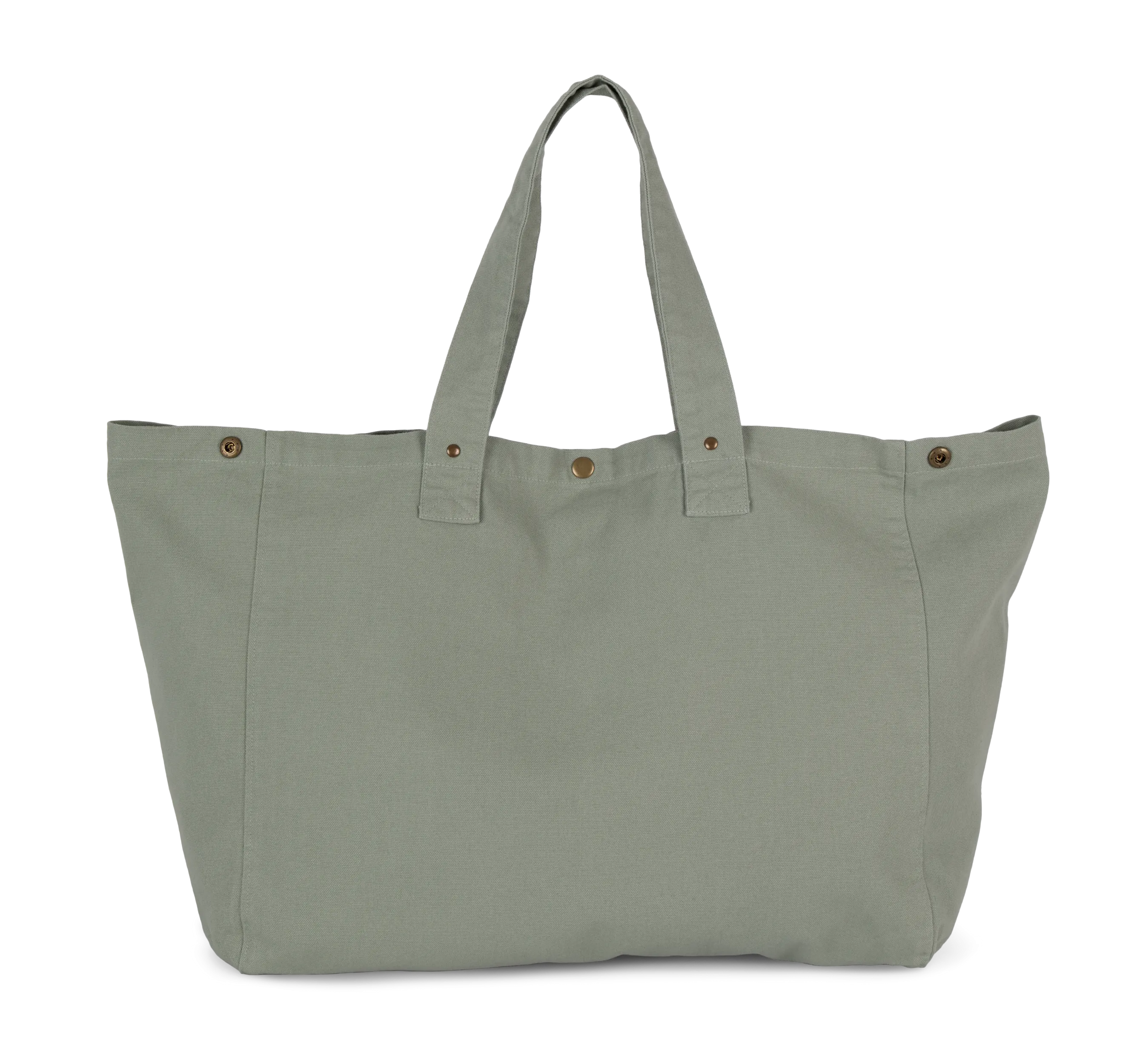 Bolsa shopper de algodón efecto lavado