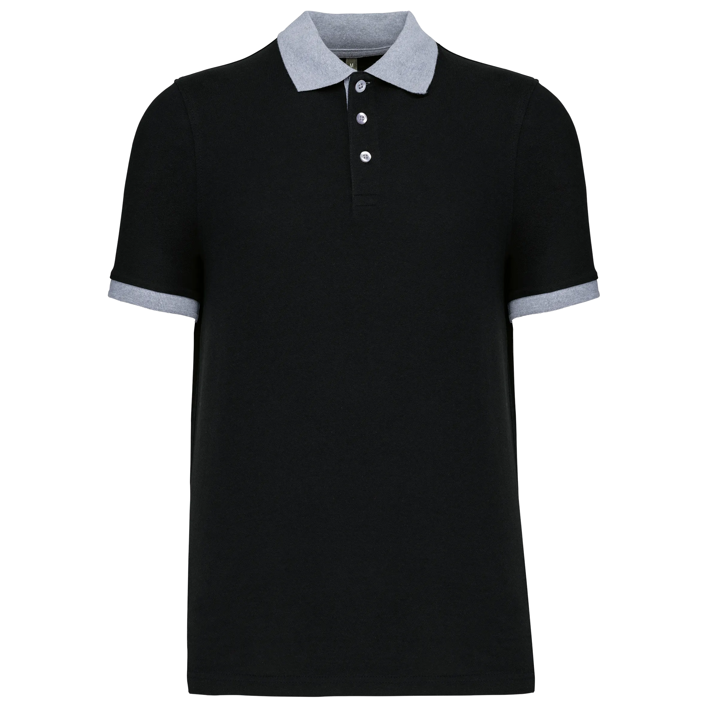 Polo piqué bicolor hombre