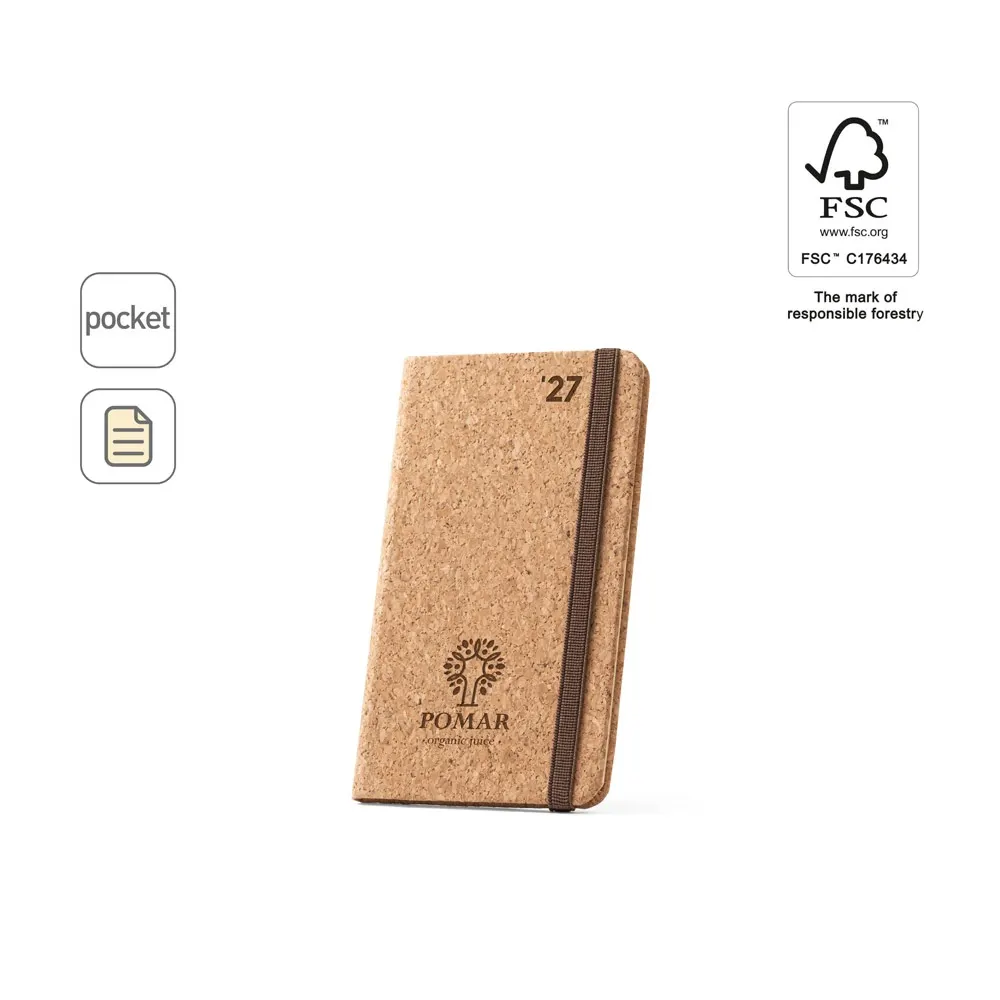 POMAR POCKET. Agenda de corcho