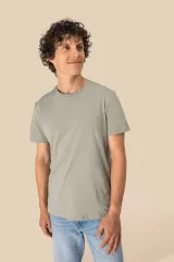 Camiseta ecorresponsable algodón orgánico y lino unisex