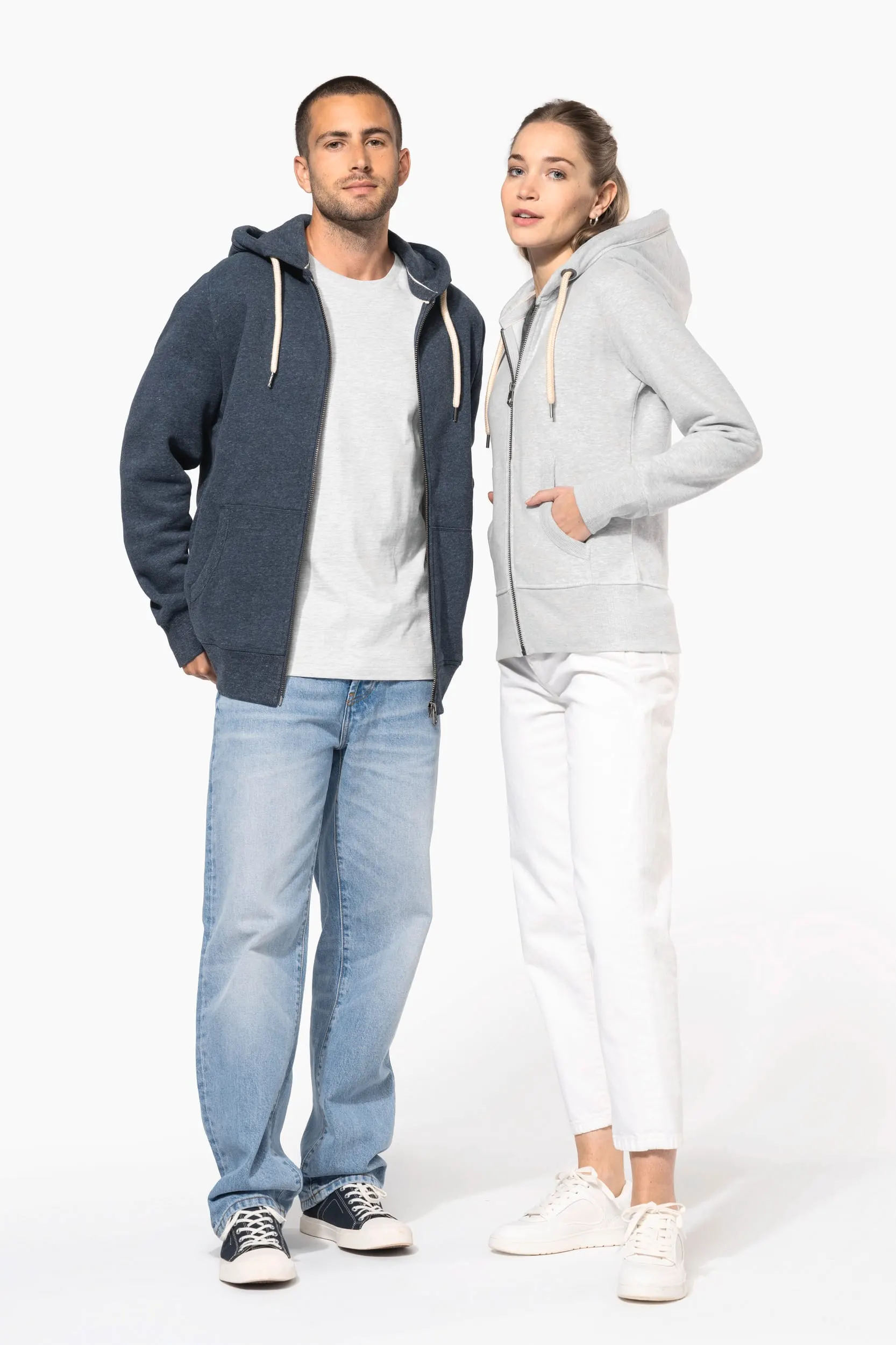 Sudadera vintage - cremallera y capucha mujer