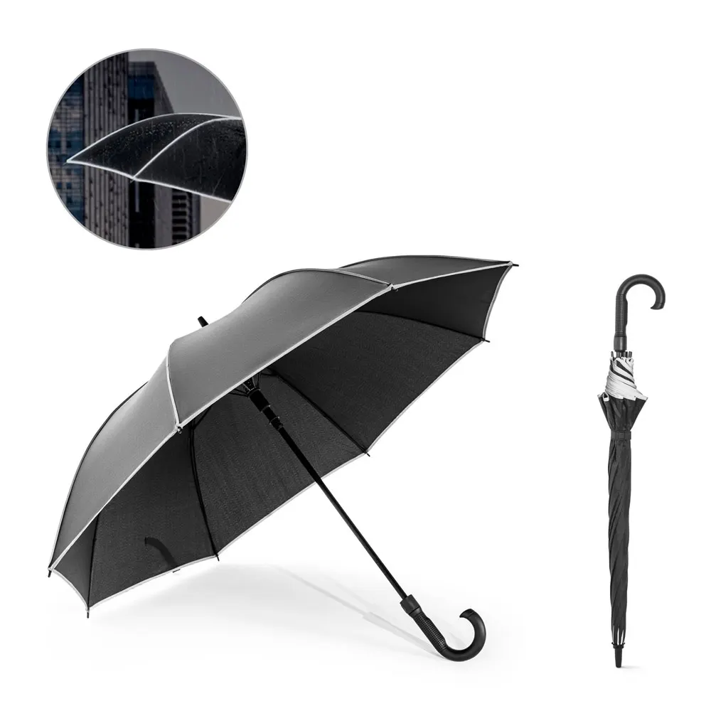 FINNLEY. Paraguas de 27" de poliéster reciclado (100 % rPET) pongee 190T, resistente al viento