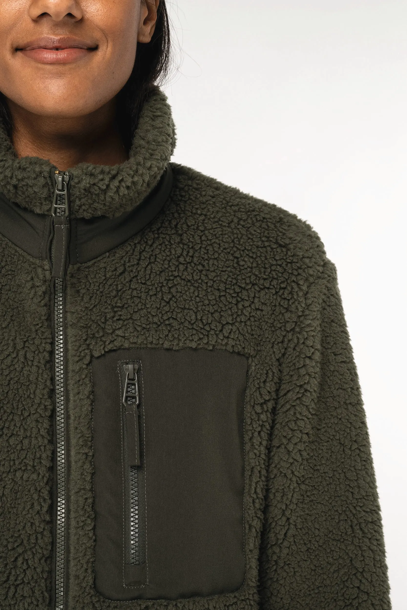 Chaqueta ecorresponsable de sherpa unisex