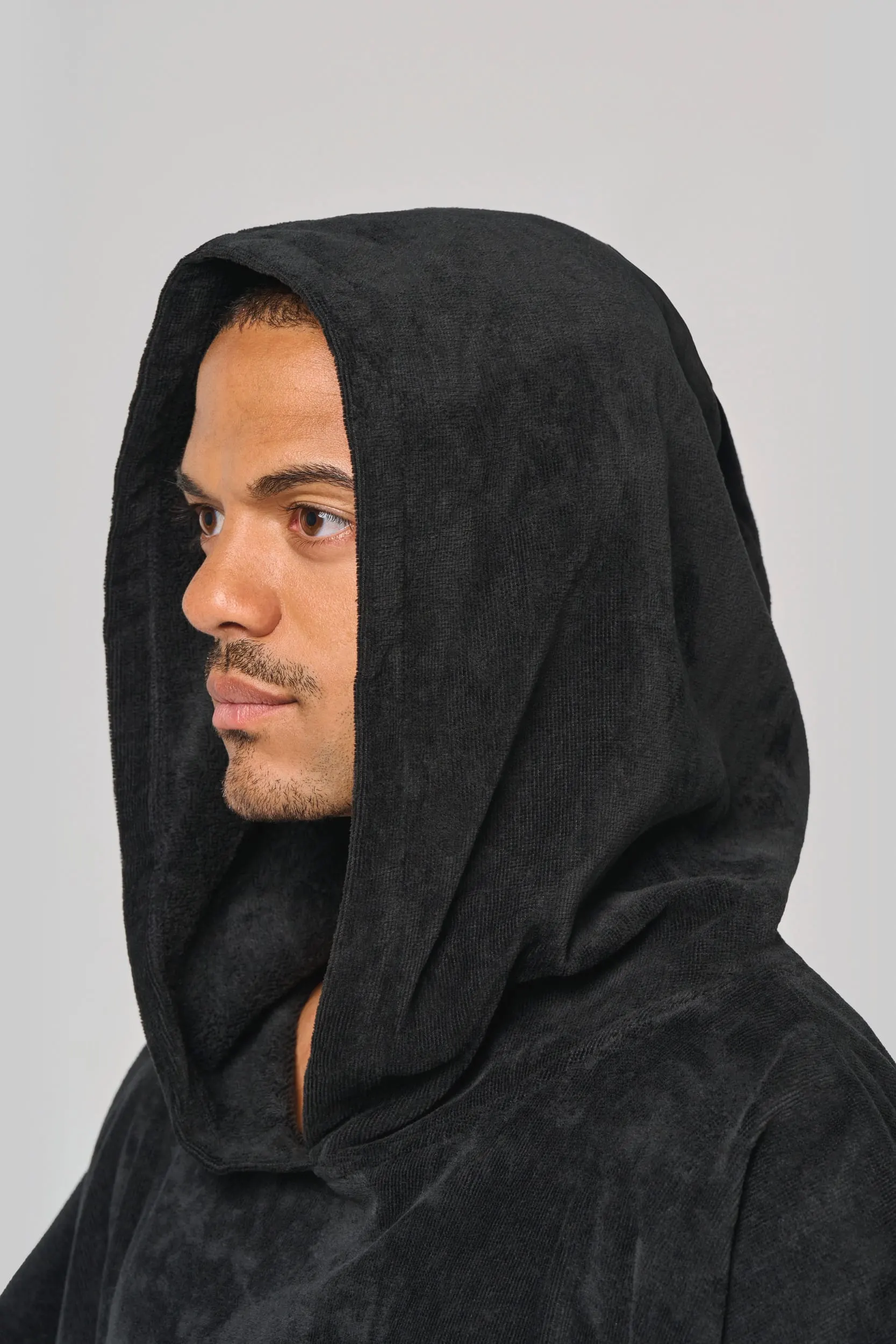Poncho de rizo con capucha - Unisex