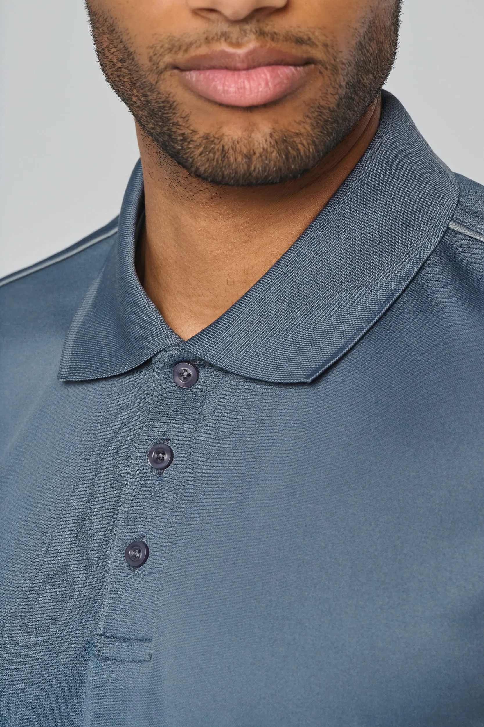 Polo interlock de manga corta hombre