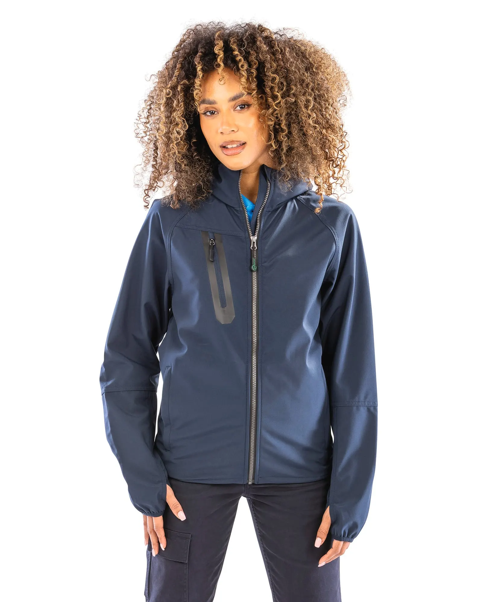 Chaqueta softshell 3 capas reciclada con capucha unisex<br/>