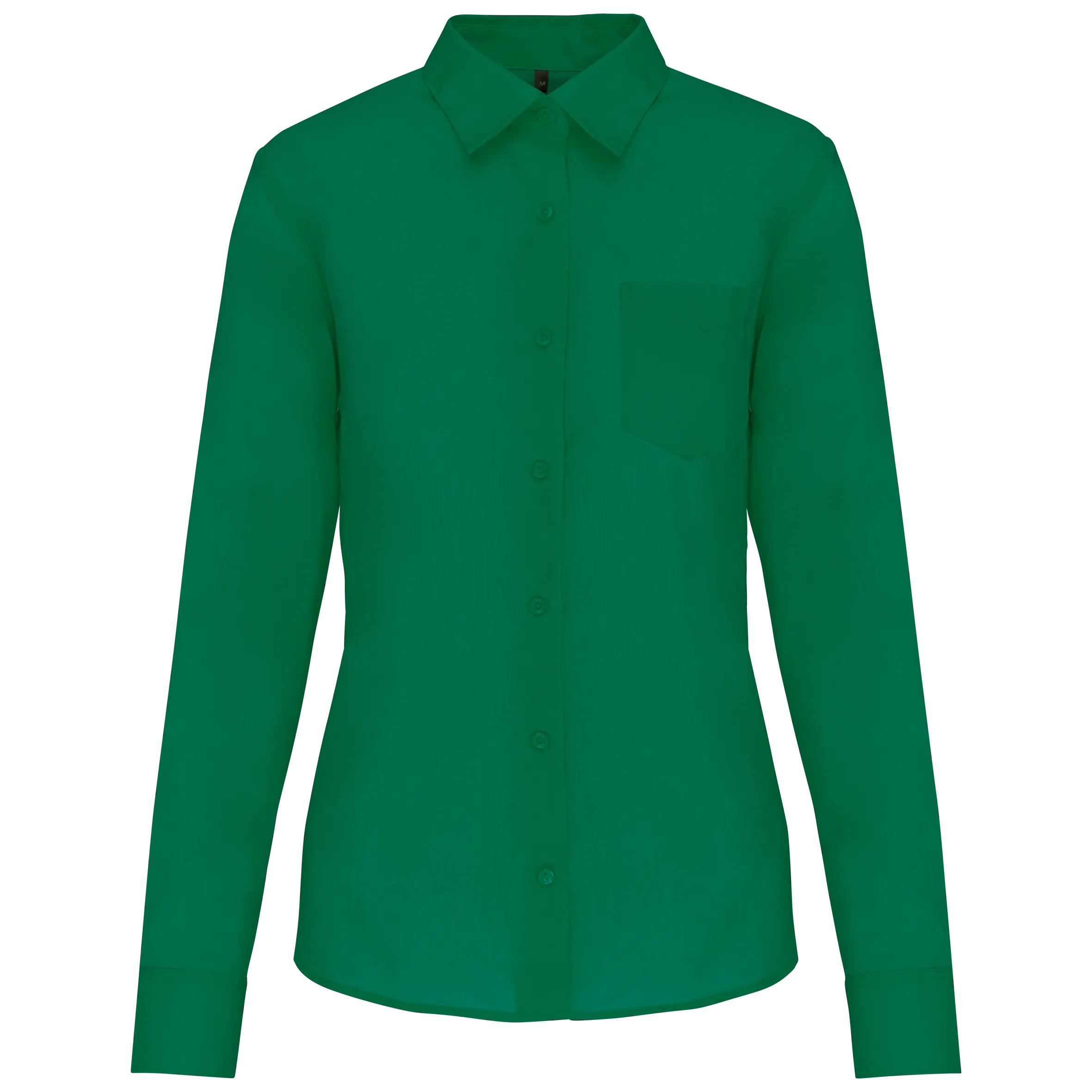 Camisa popelina de polialgodón manga larga mujer