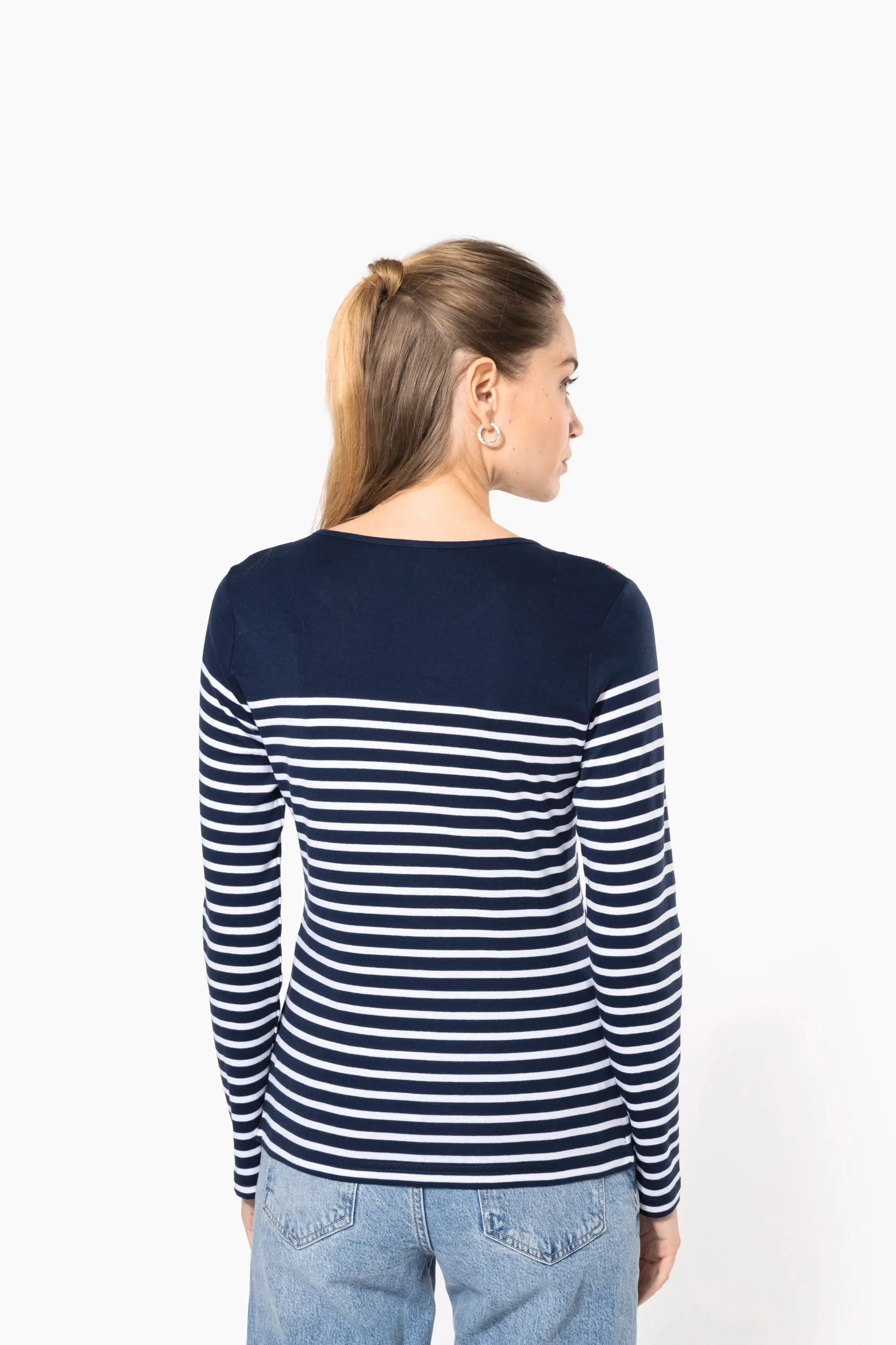 Camiseta marinera de manga larga de mujer