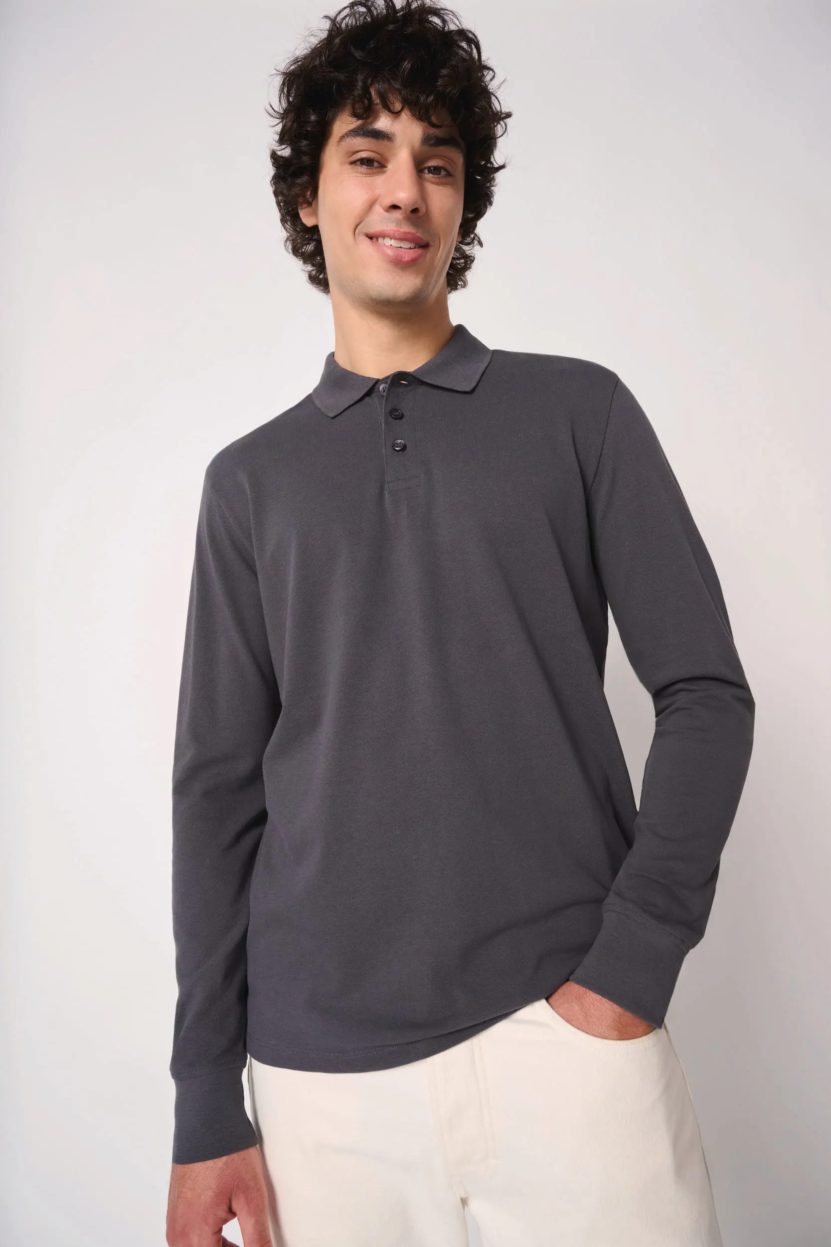 Polo punto piqué LSL hombre