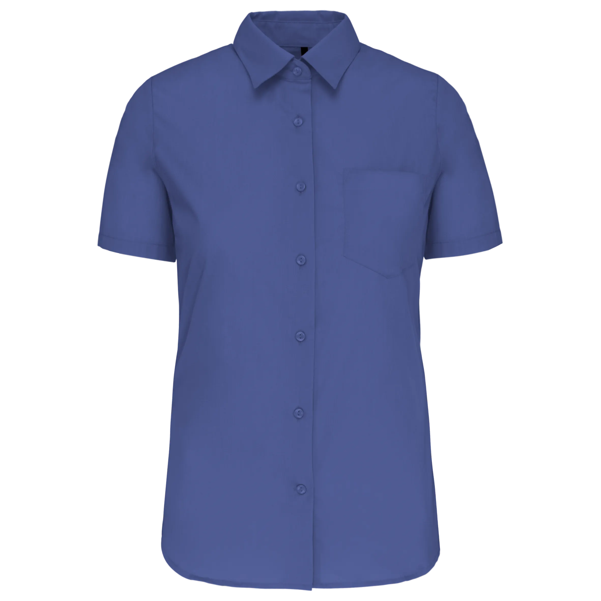 Camisa popelina manga corta mujer