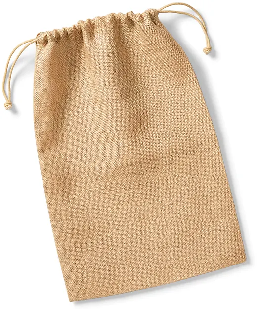 Bolsa de yute con cordones