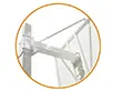 JUEGO DE 2 CANASTAS BALONCESTO DELUXE MONOTUBO FIJAS CON BASE PARA ANCLAJE -SIN TABLERO NI ARO-
