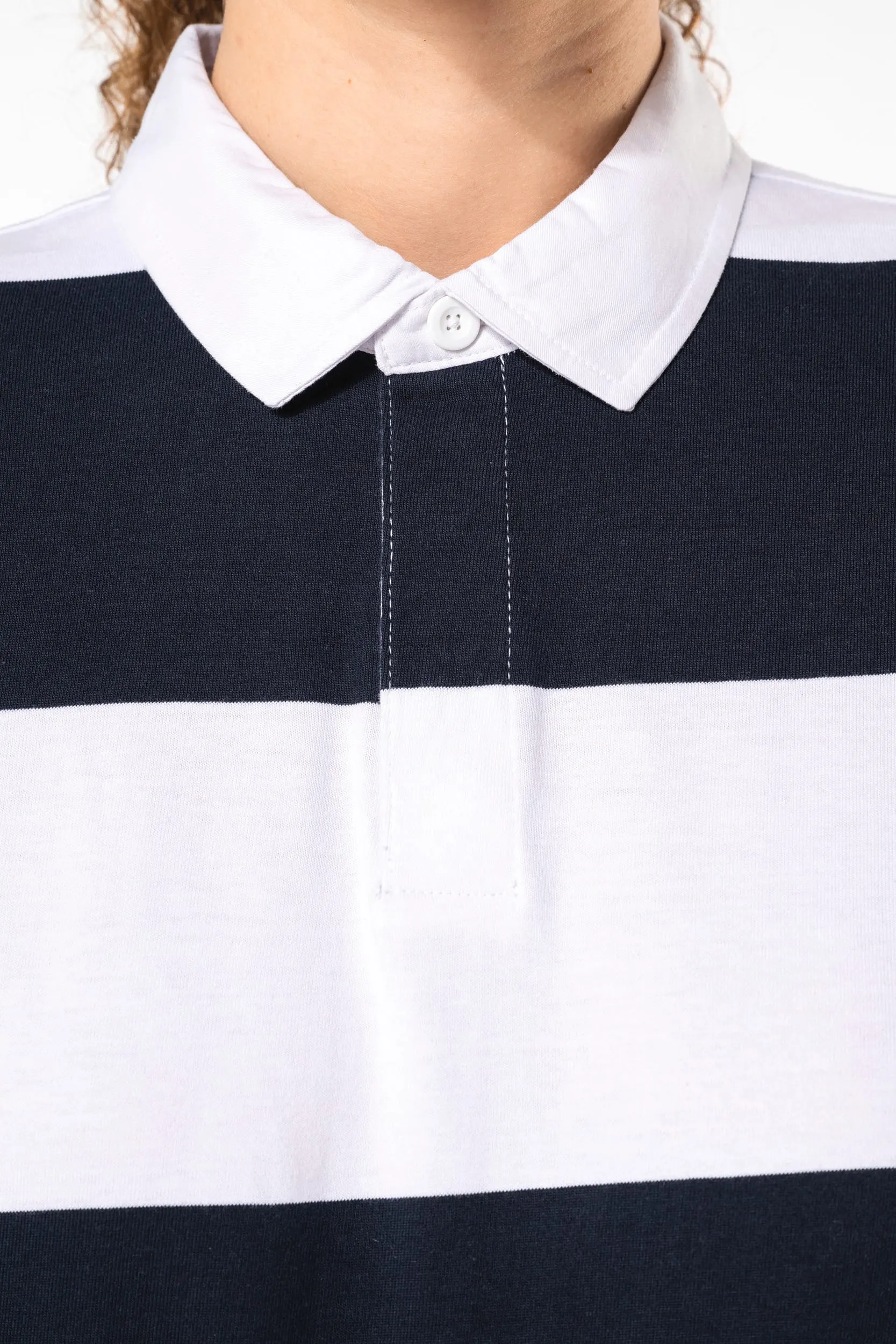 Polo a rayas manga larga unisex