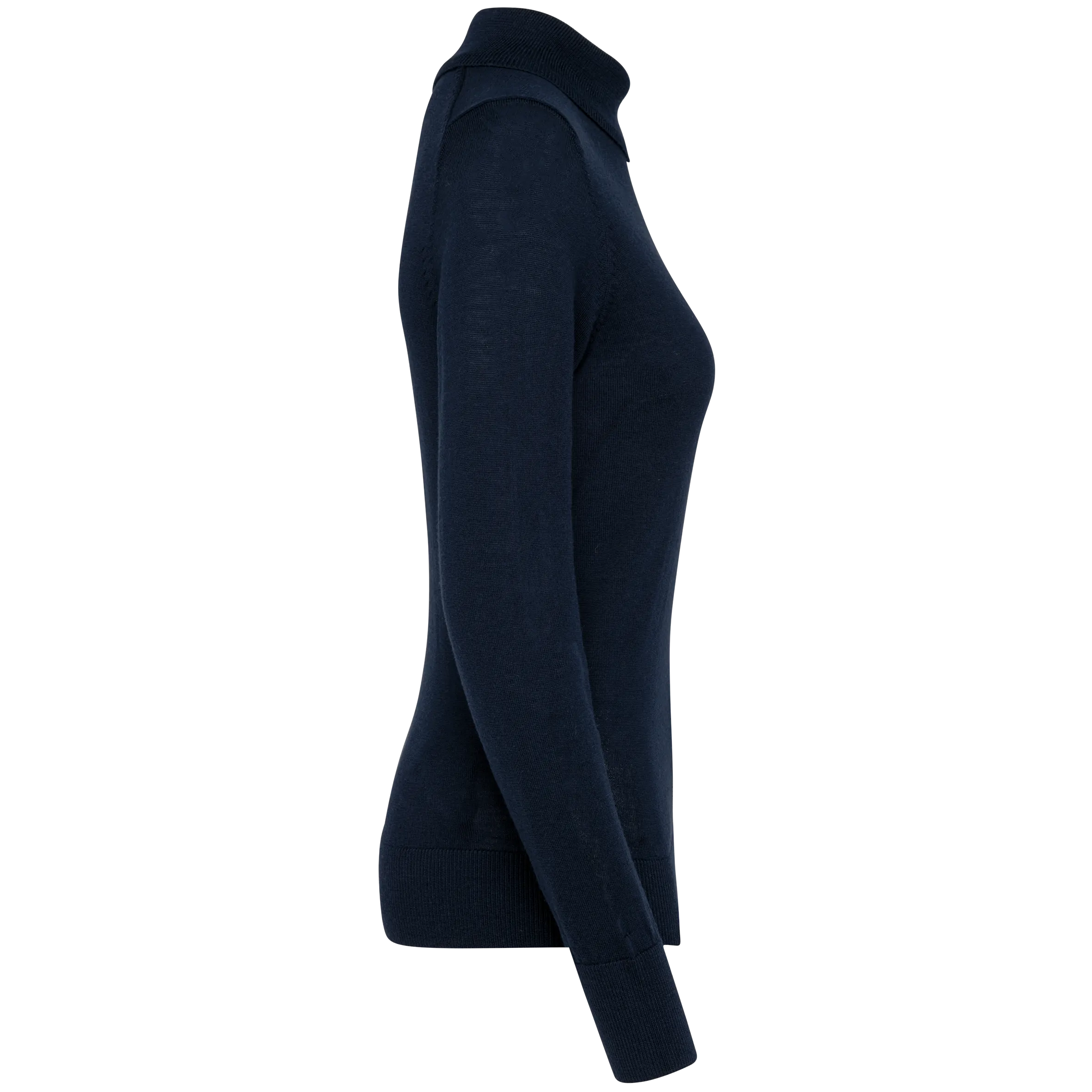 Jersey lana merina cuello vuelto mujer