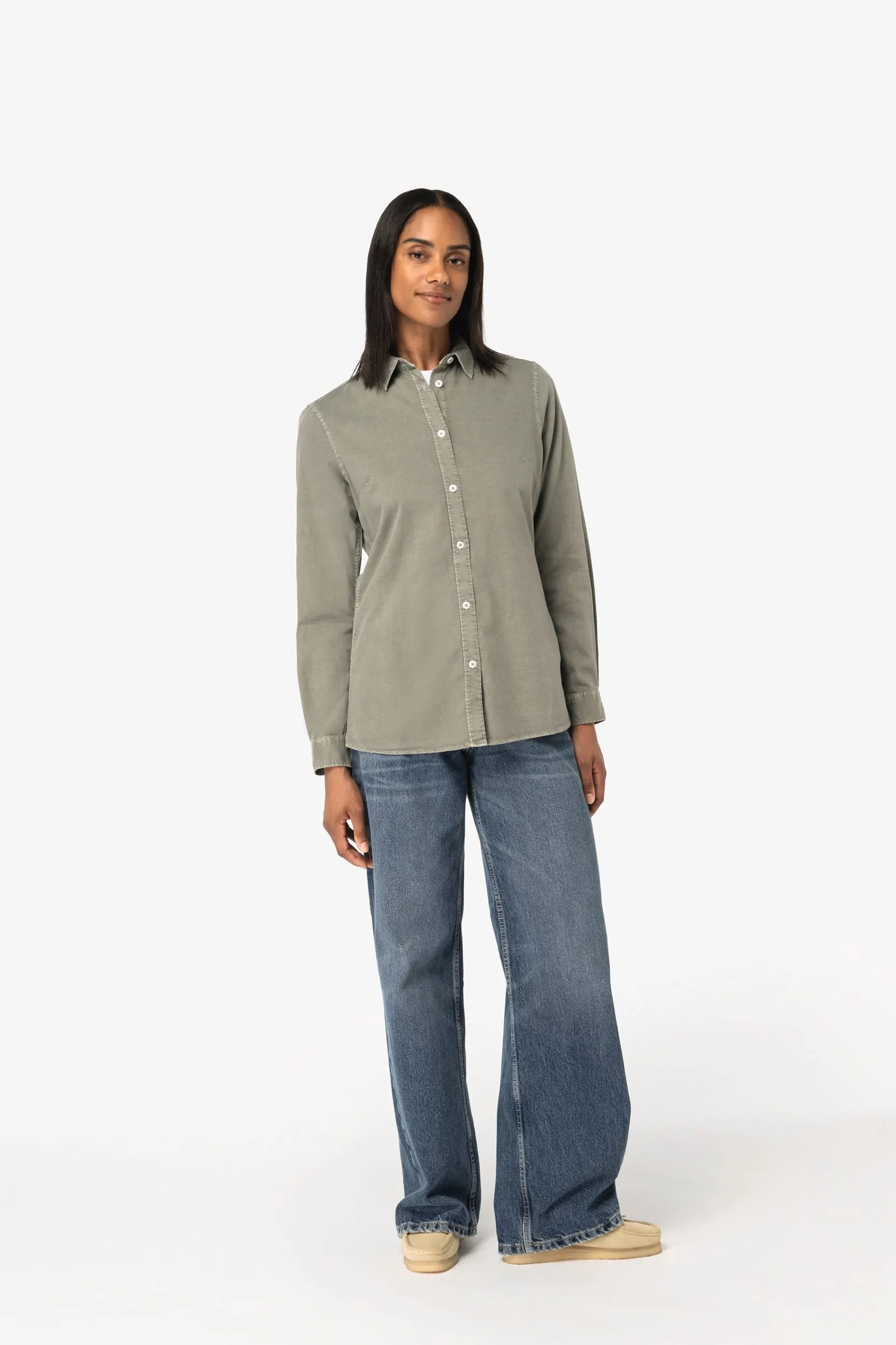 Camisa ecorresponsable efecto lavado mujer
