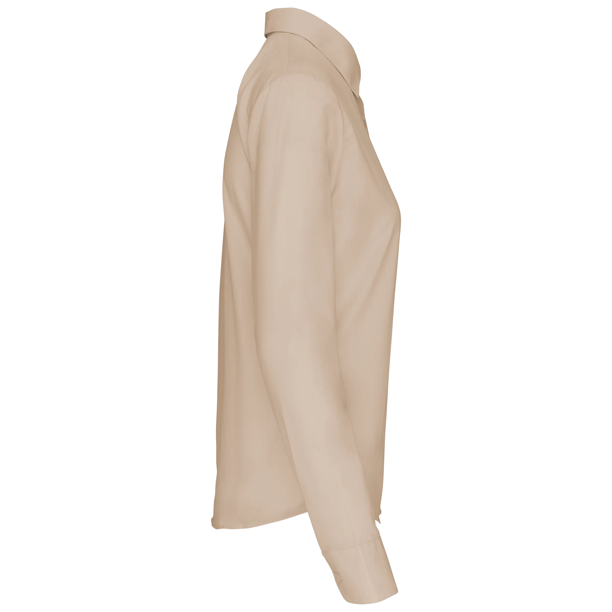 Camisa popelina de polialgodón manga larga mujer