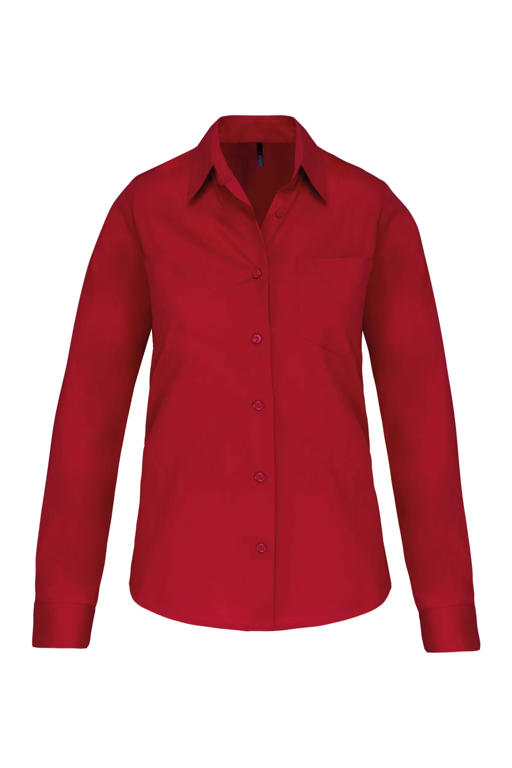 Camisa popelina manga larga mujer
