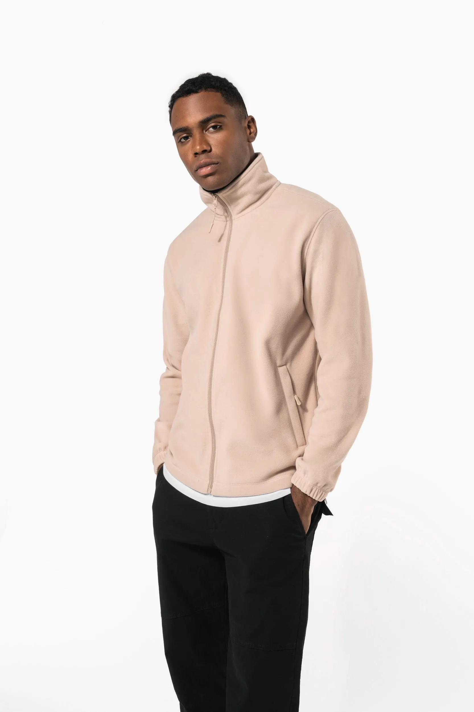 Chaqueta polar ajustable con puños elásticos