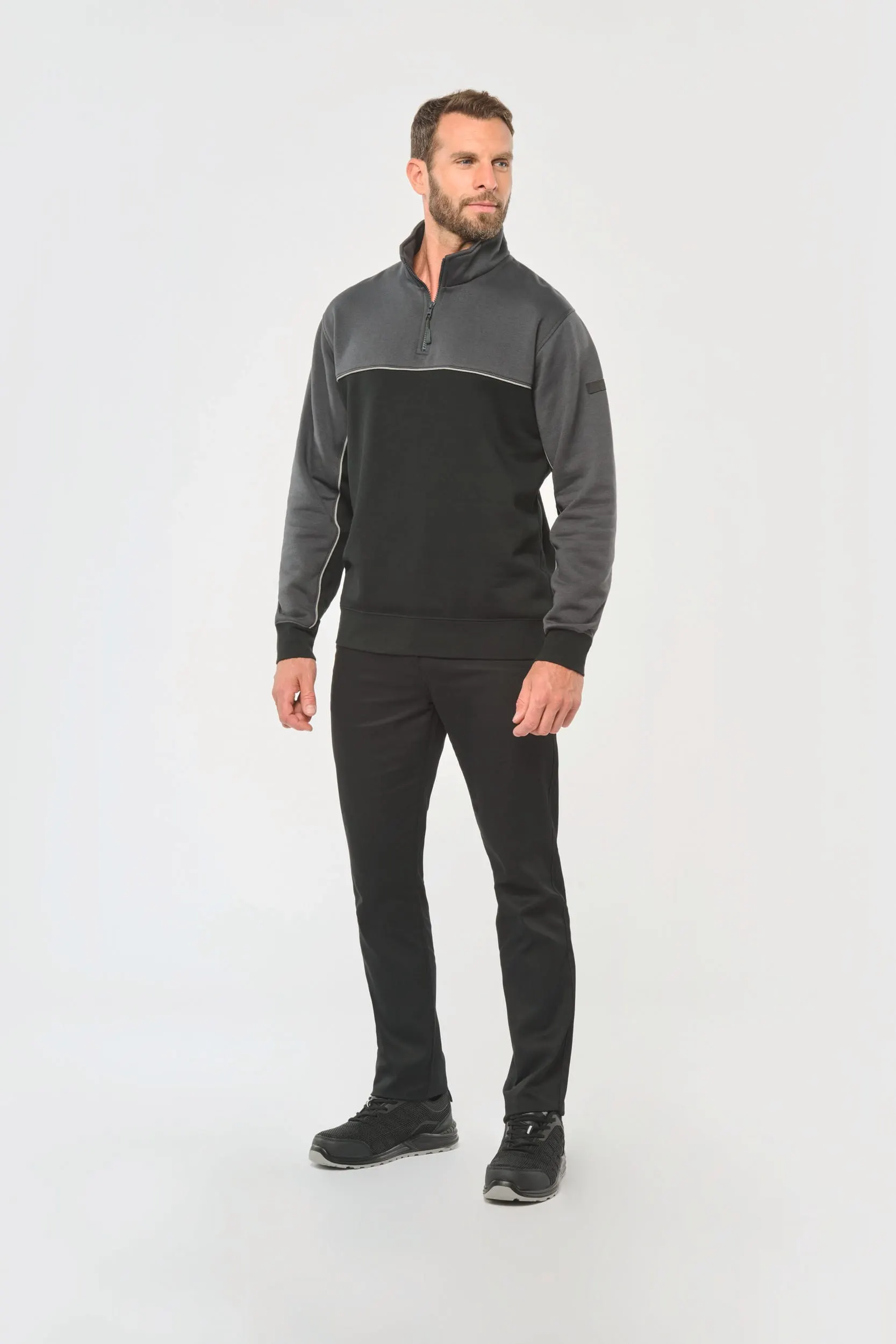 Sudadera 1/4 cremallera ecorresponsable– Unisex