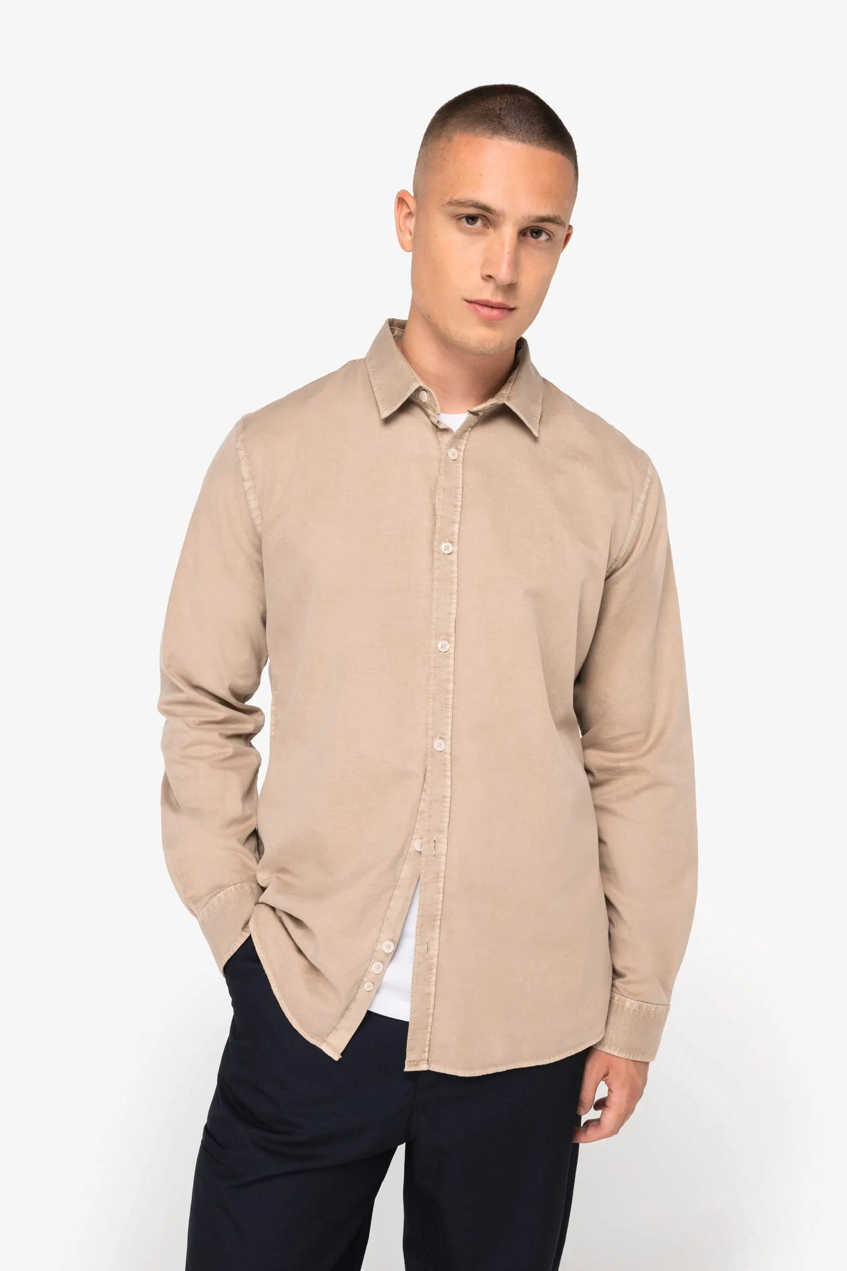 Camisa ecorresponsable efecto lavado hombre