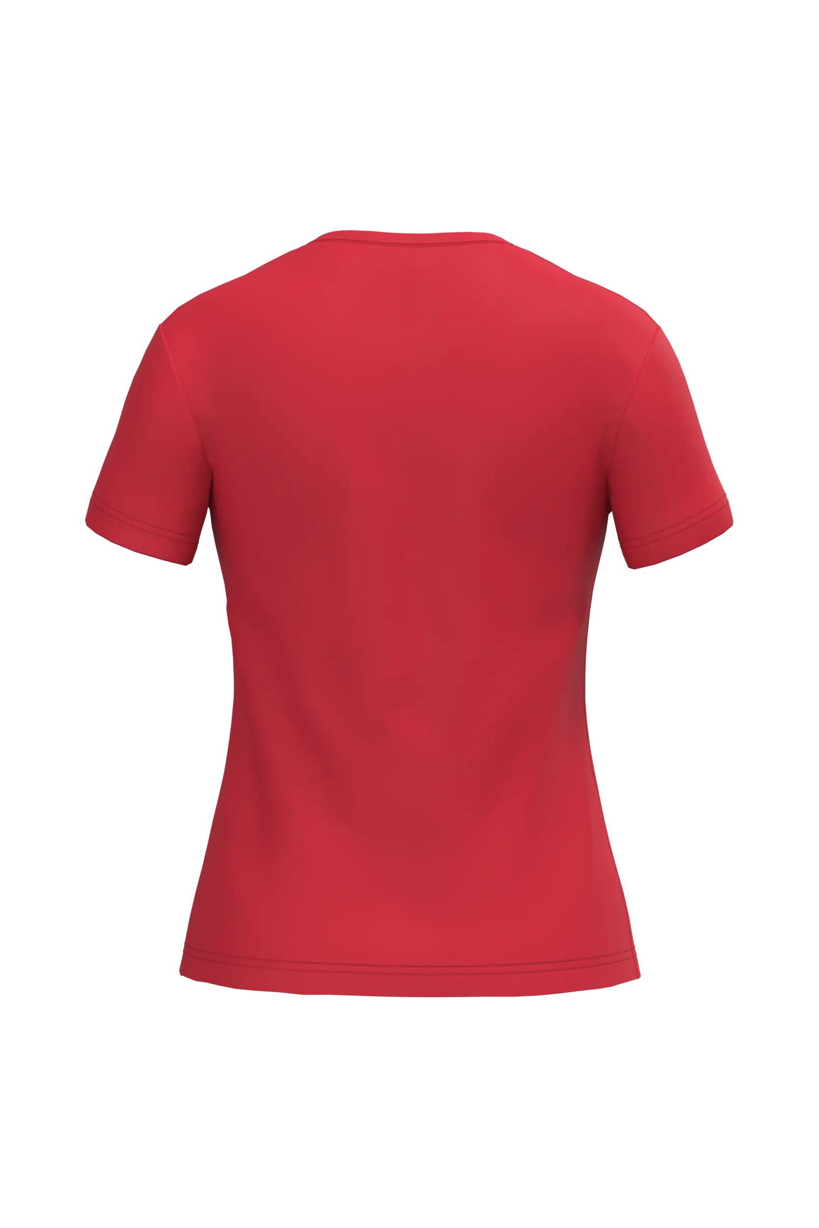 Camiseta de manga cota y cuello de pico mujer