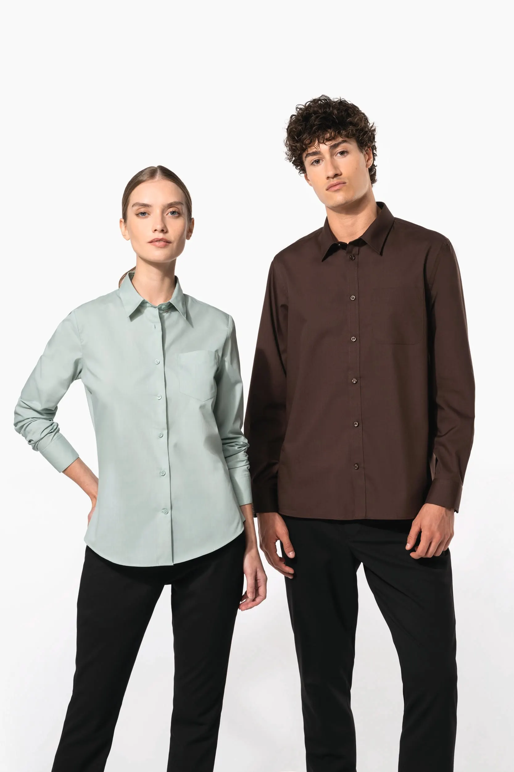 Camisa popelina de polialgodón de fácil cuidado hombre
