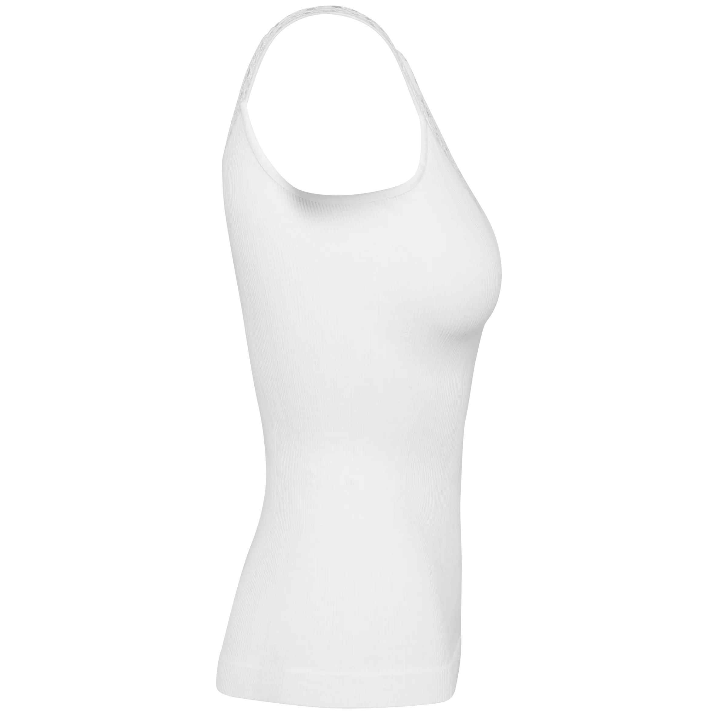 Camiseta de tirantes ecorresponsable sin costuras y con encaje