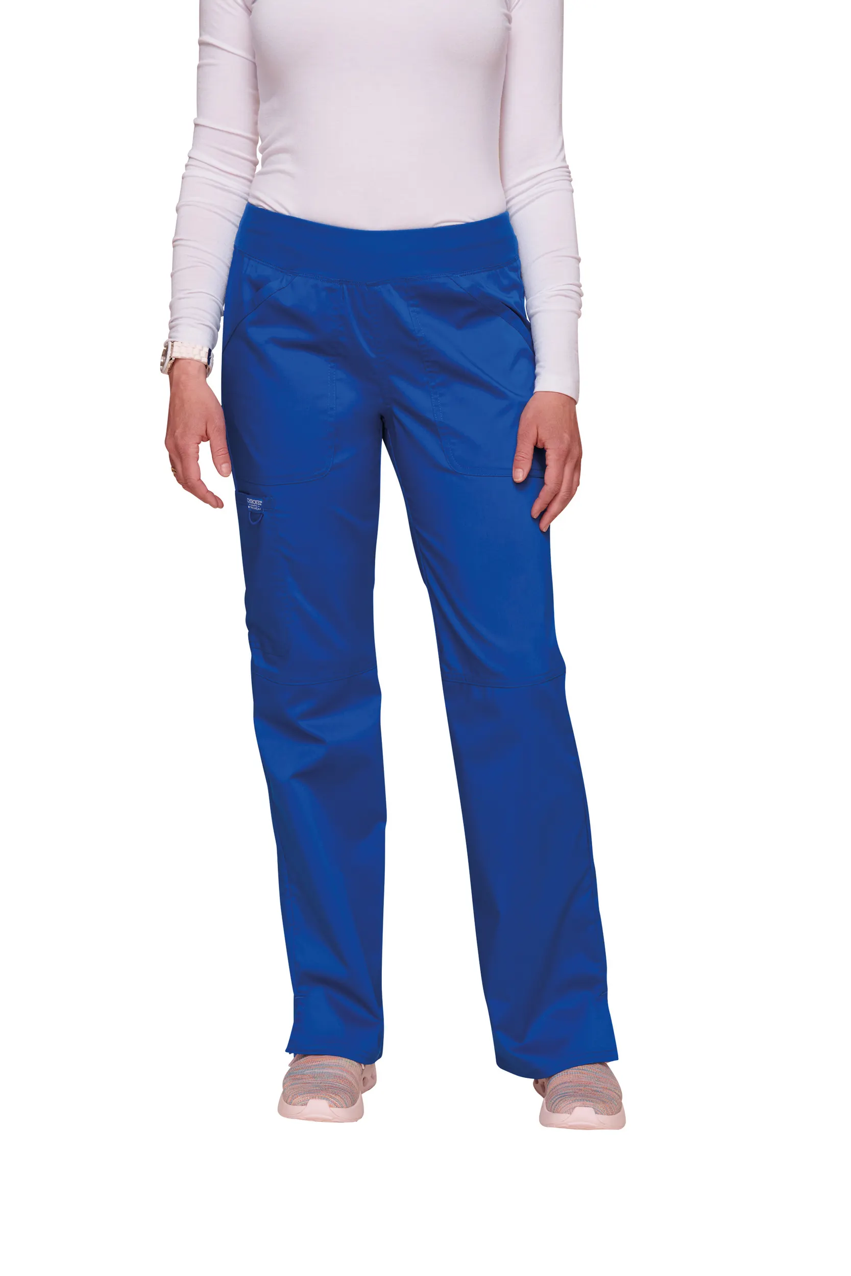 Pantalones tipo cargo de tiro medio mujer
