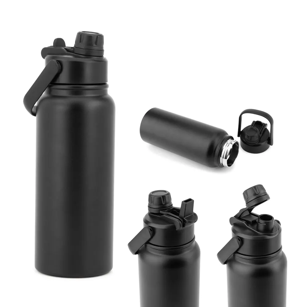 ALCARAZ. Botella de acero inoxidable (90% reciclado), doble pared aislada al vacío