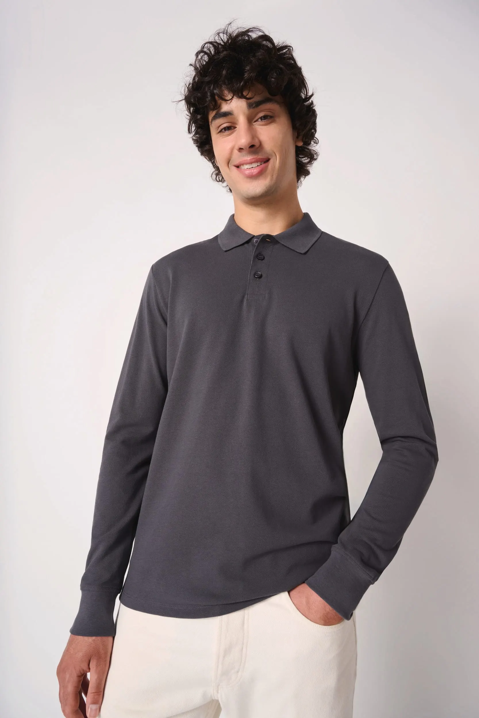 Polo punto piqué LSL hombre