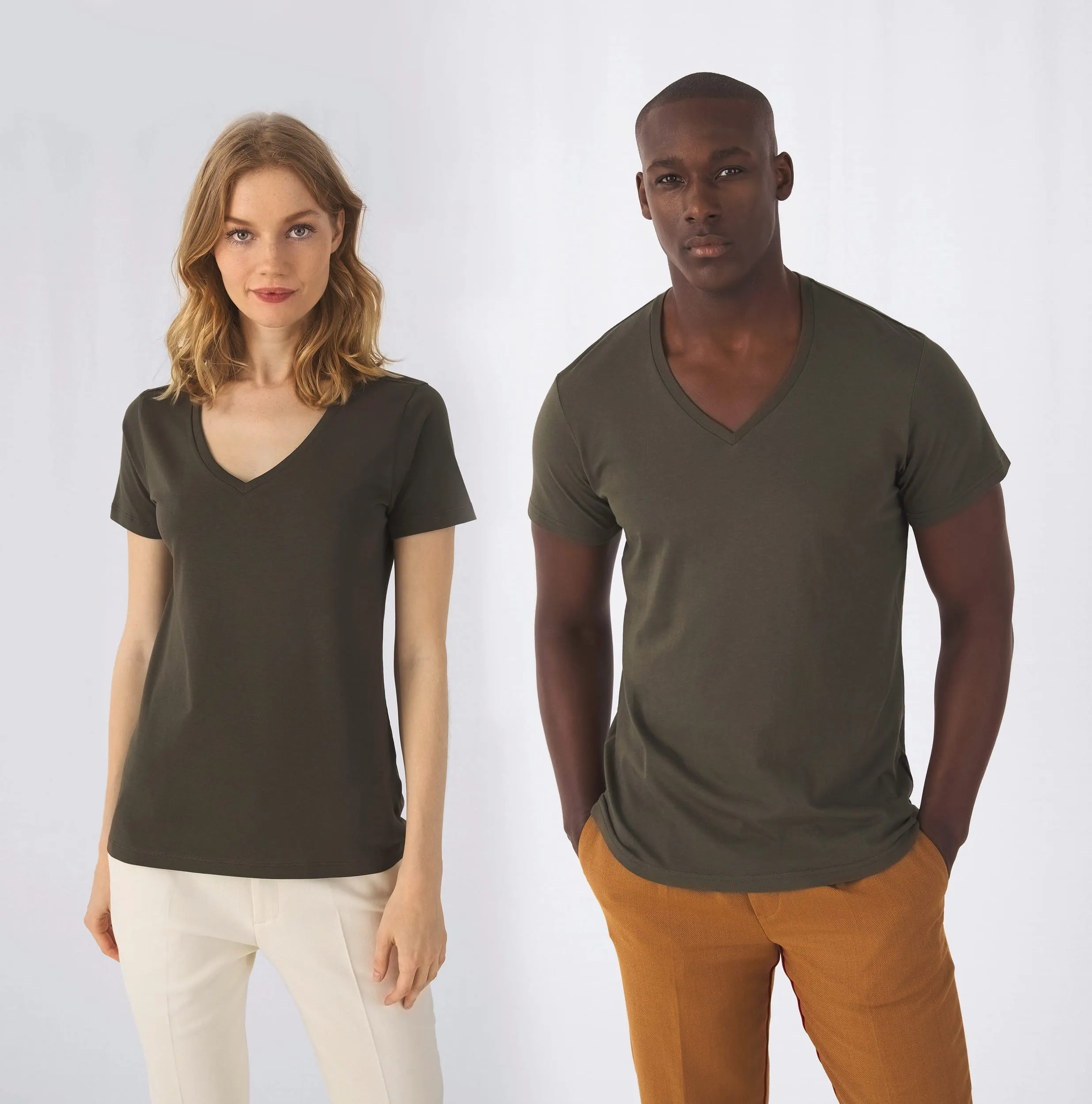 Camiseta Organic Inspire cuello de pico mujer
