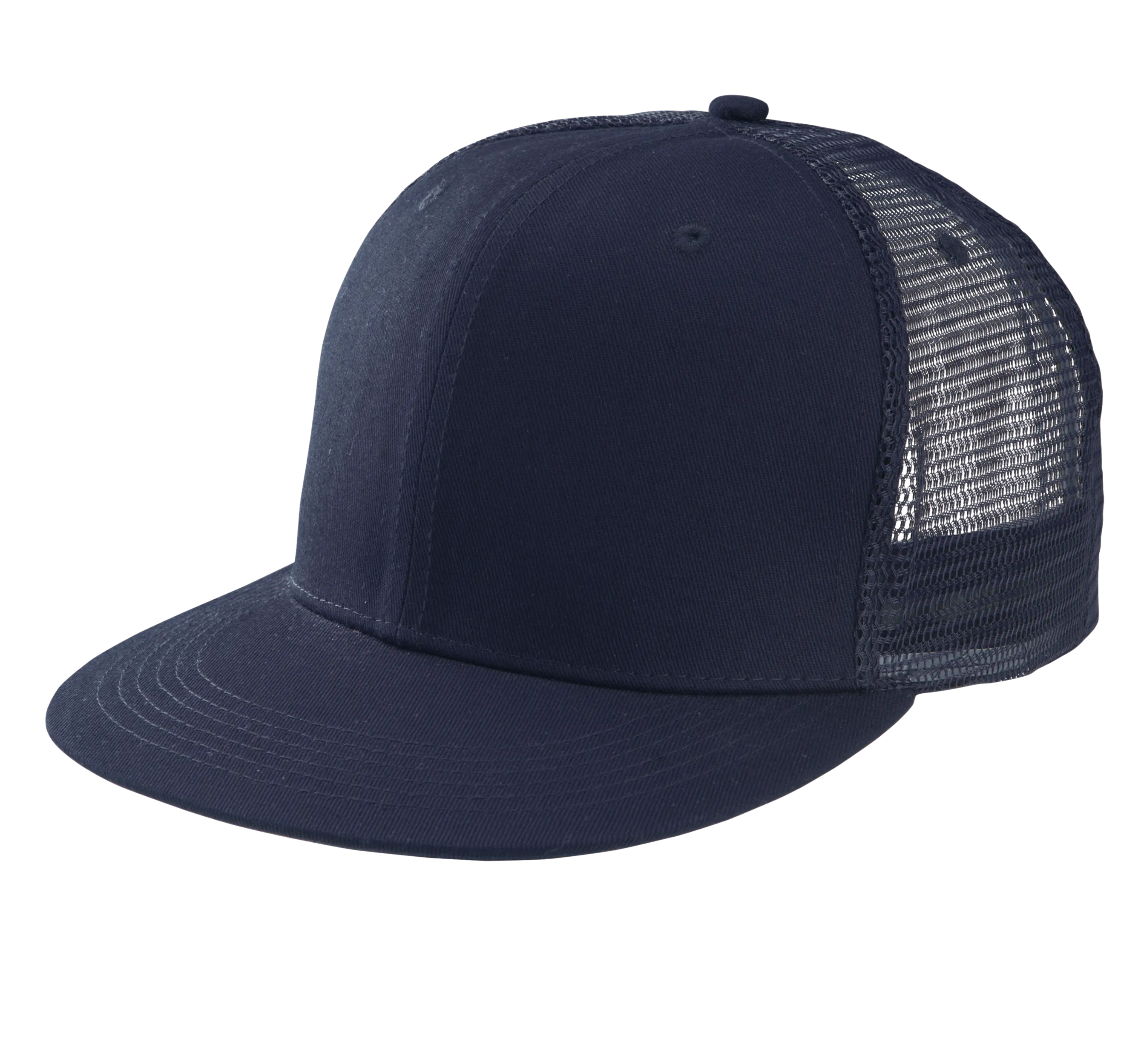 Gorra trucker - 6 paneles visera plana
