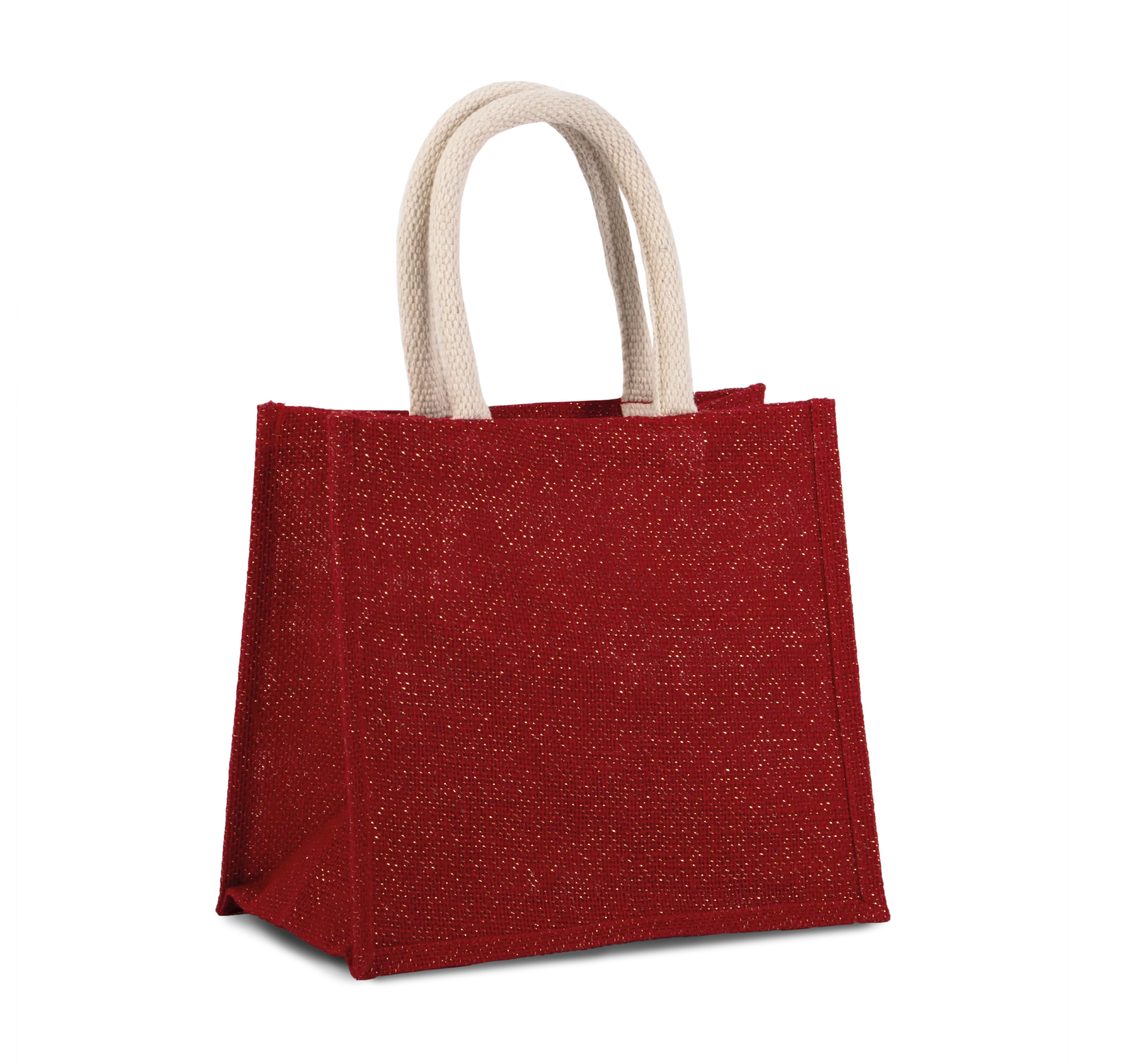 Bolsa estilo tote de tela de yute, modelo mediano