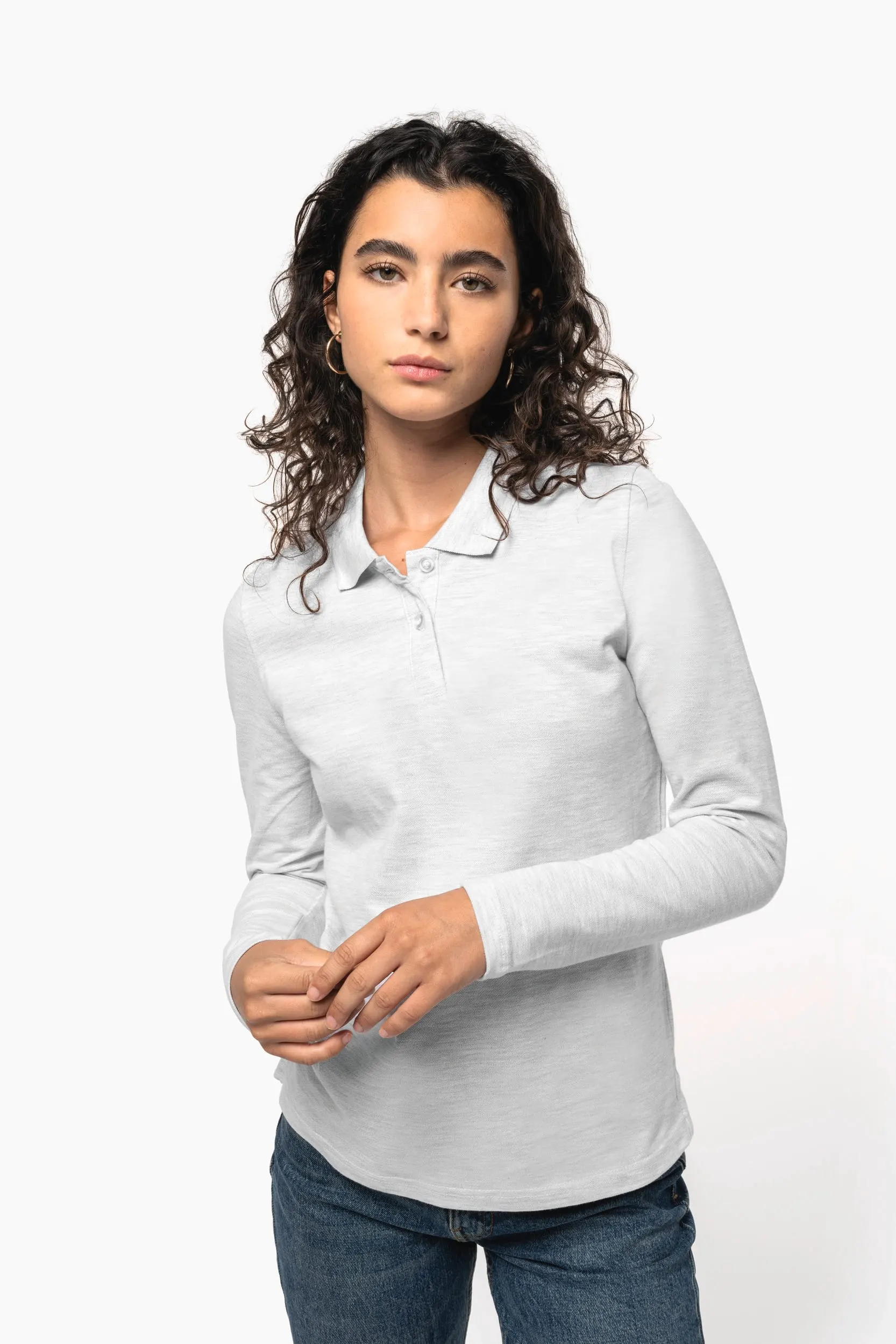 Polo manga larga mujer
