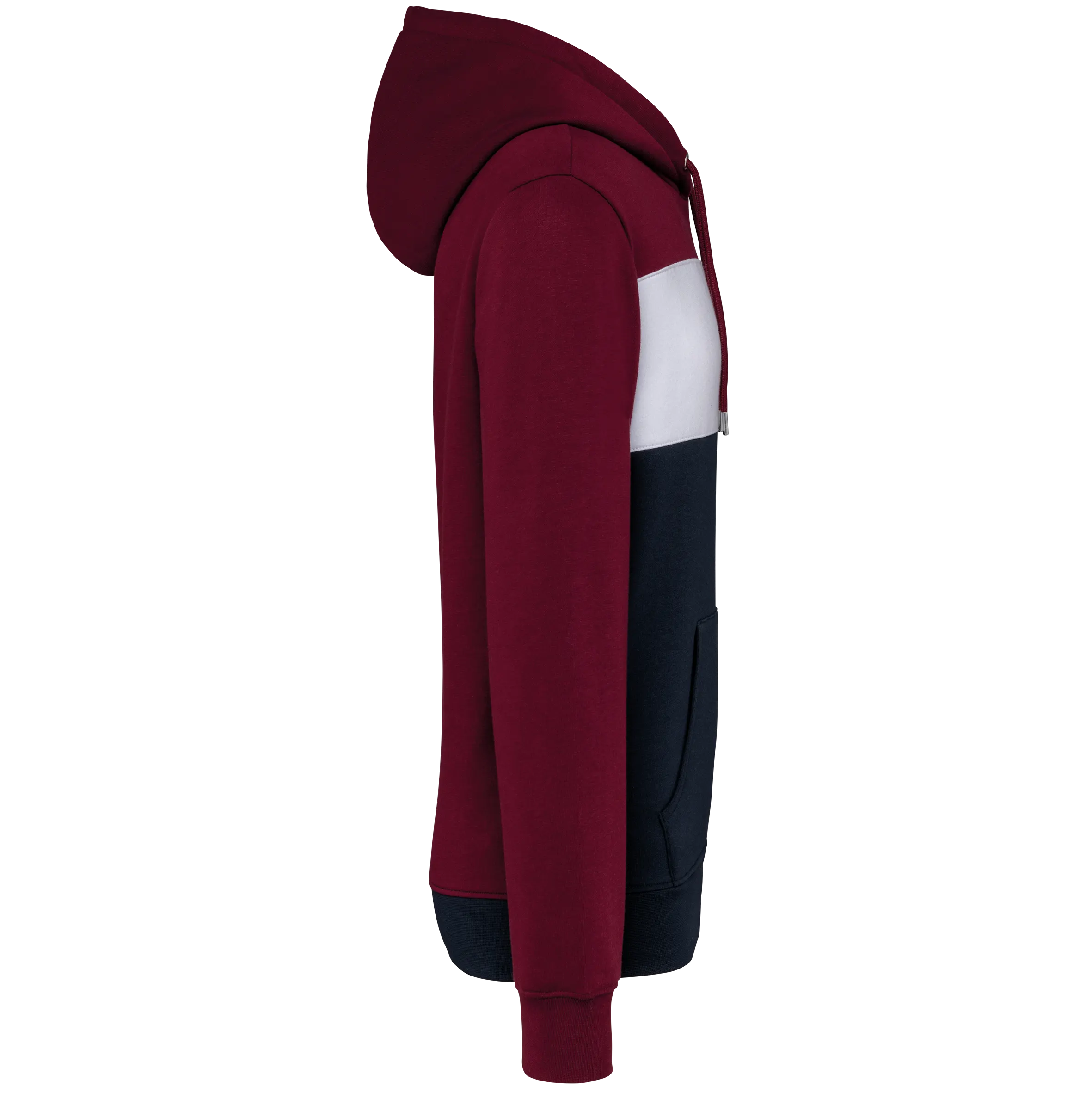 Sudadera tricolor con capucha unisex