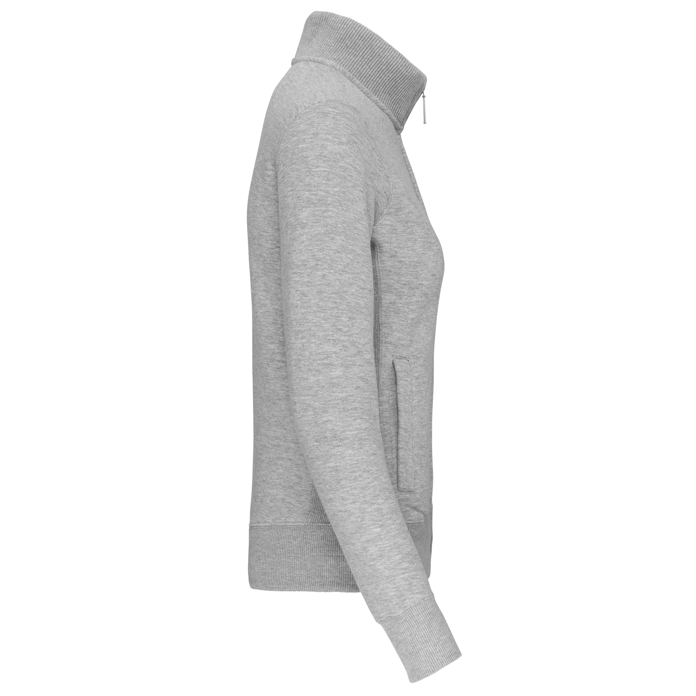 Chaqueta de felpa con cremallera mujer