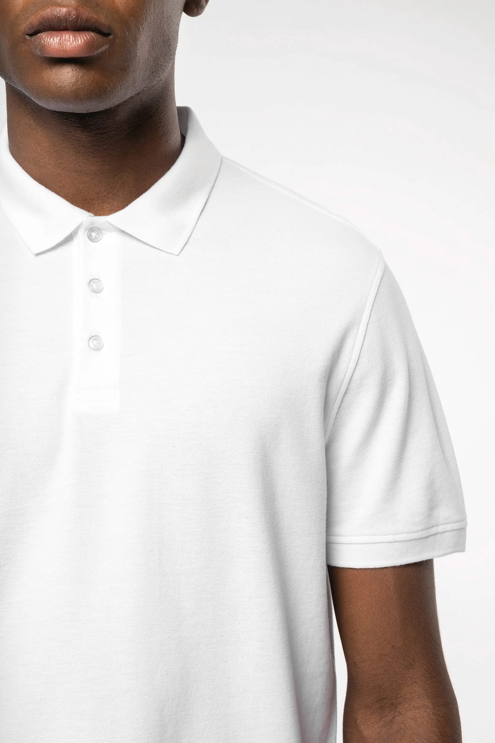 Polo de punto piqué manga corta hombre