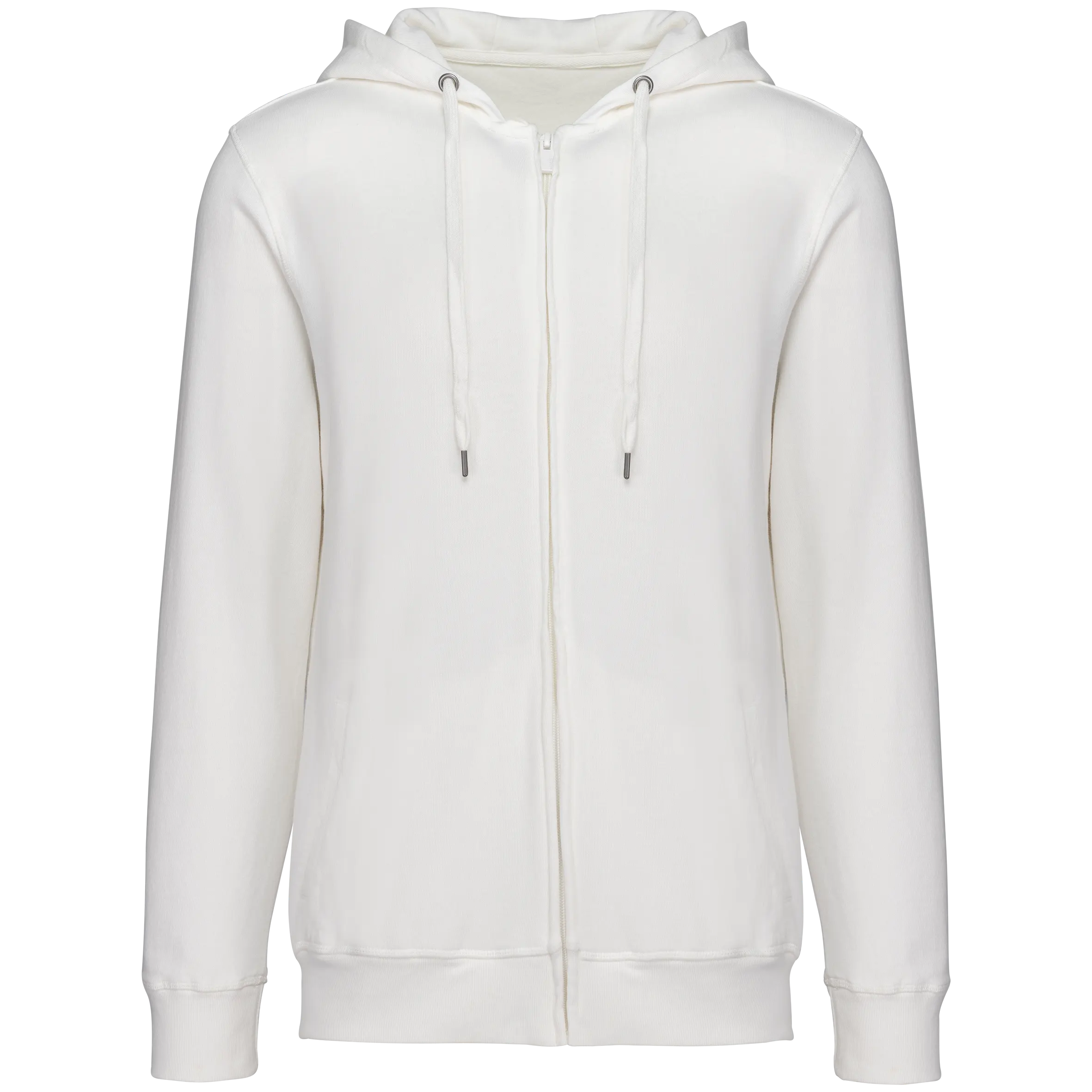 Sudadera ecorresponsable con cremallera y capucha French Terry unisex