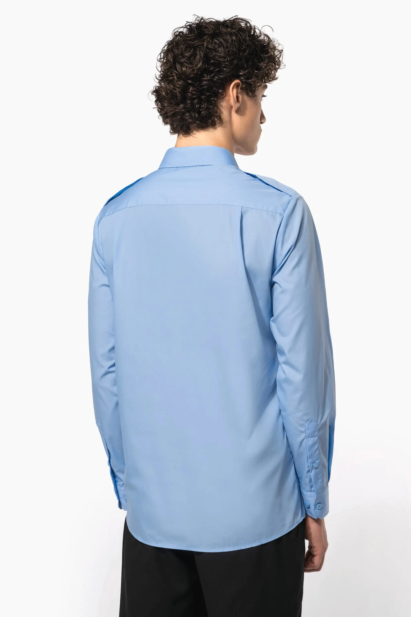 Camisa piloto manga larga hombre